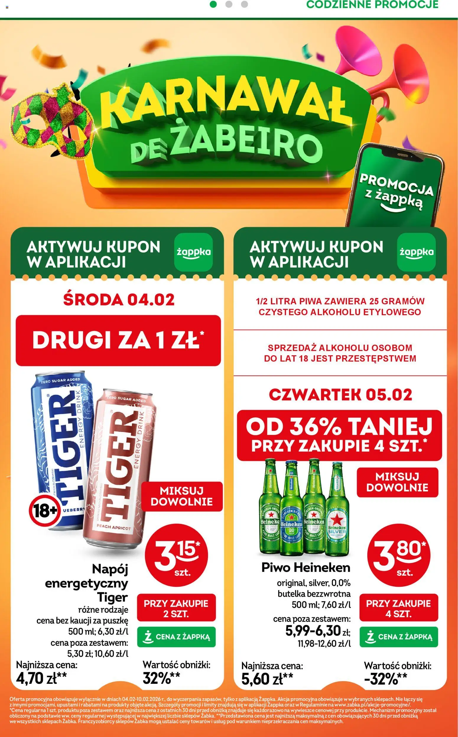 Żabka Gazetka od 28.01.2026 | Strona: 6 | Produkty: Baton, Piwo