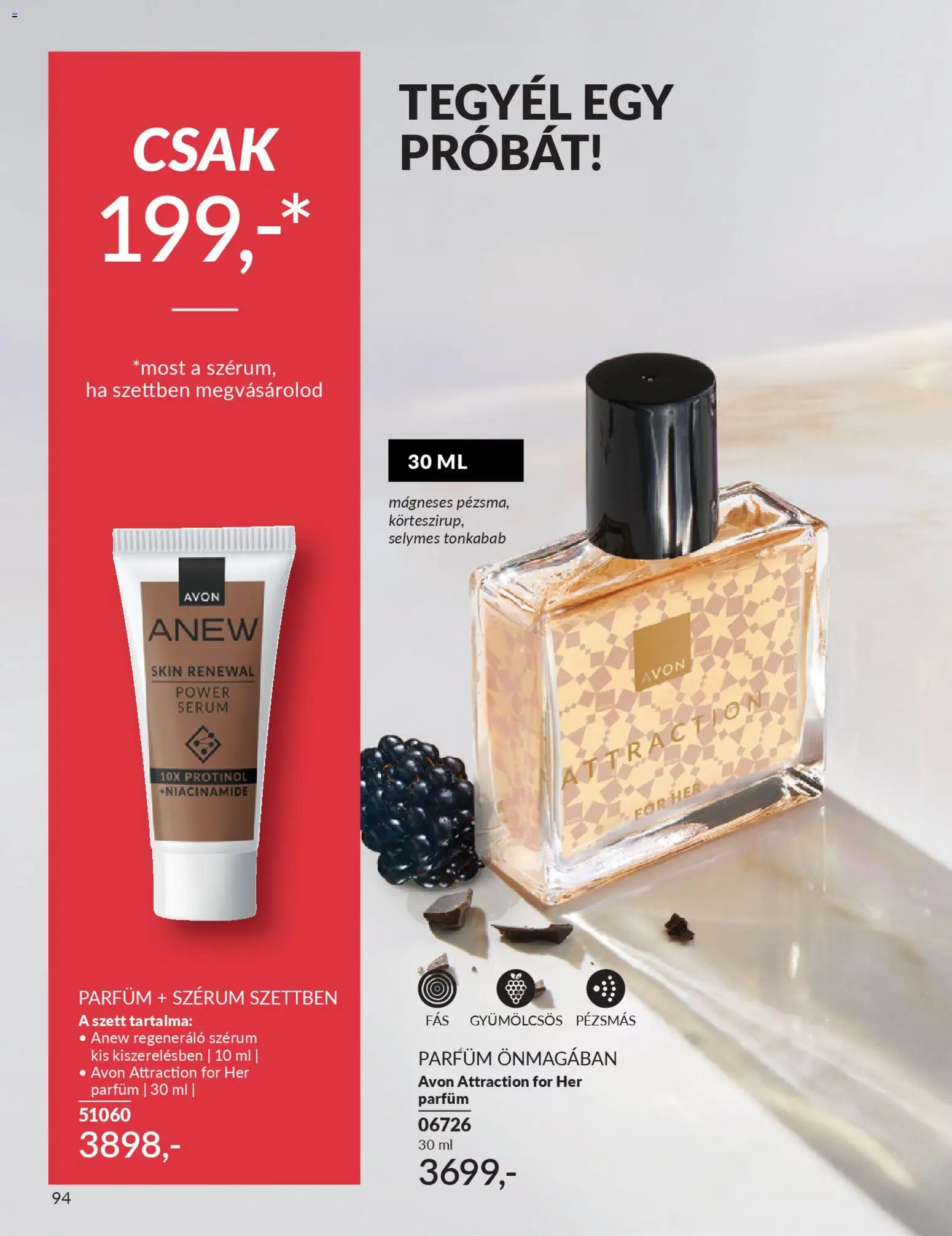 Avon akciós ujság - amely érvényes a következő dátumtól: 01.01.2026 | Oldal: 96 | Termékek: Parfüm