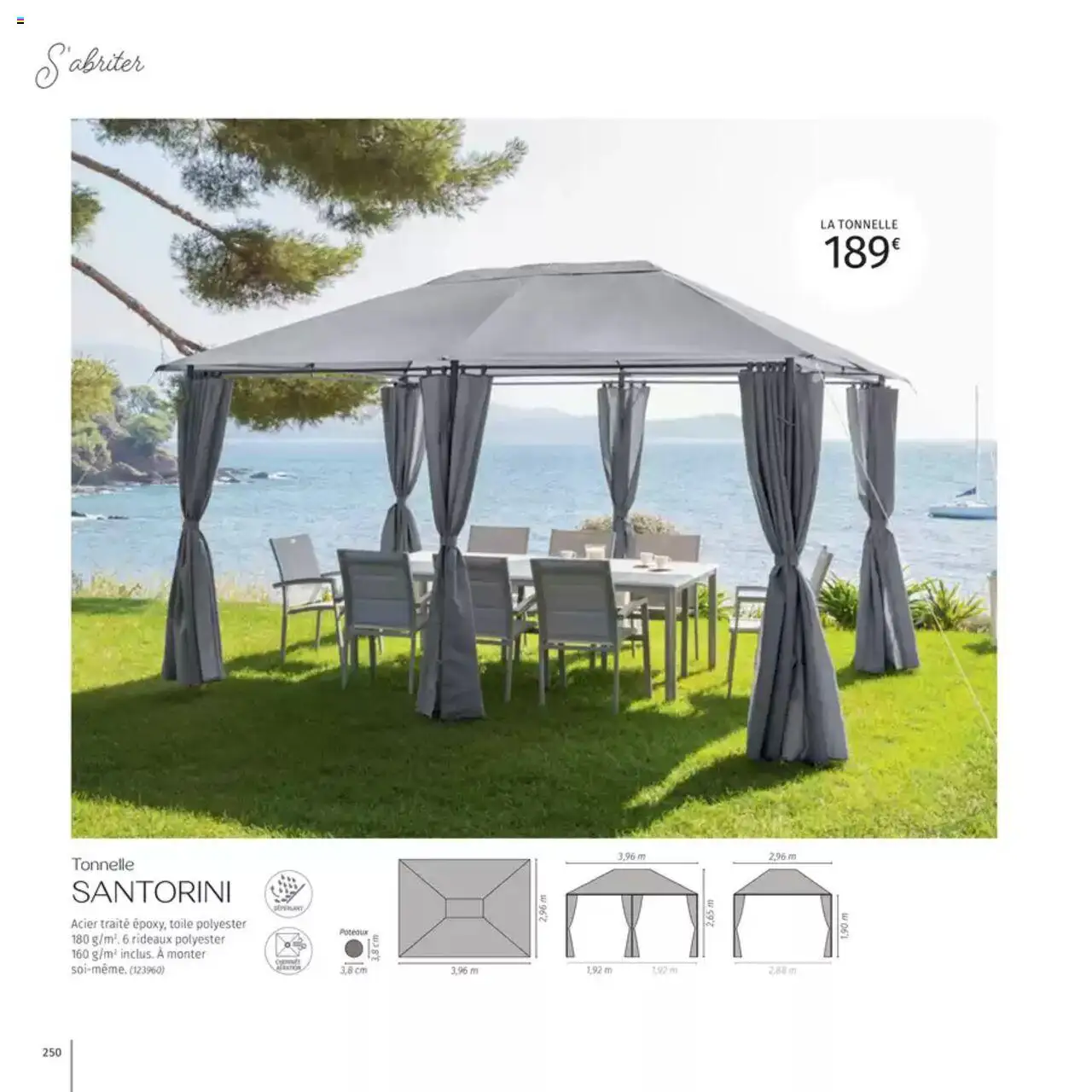  | Page: 250 | Produits: Tonnelle