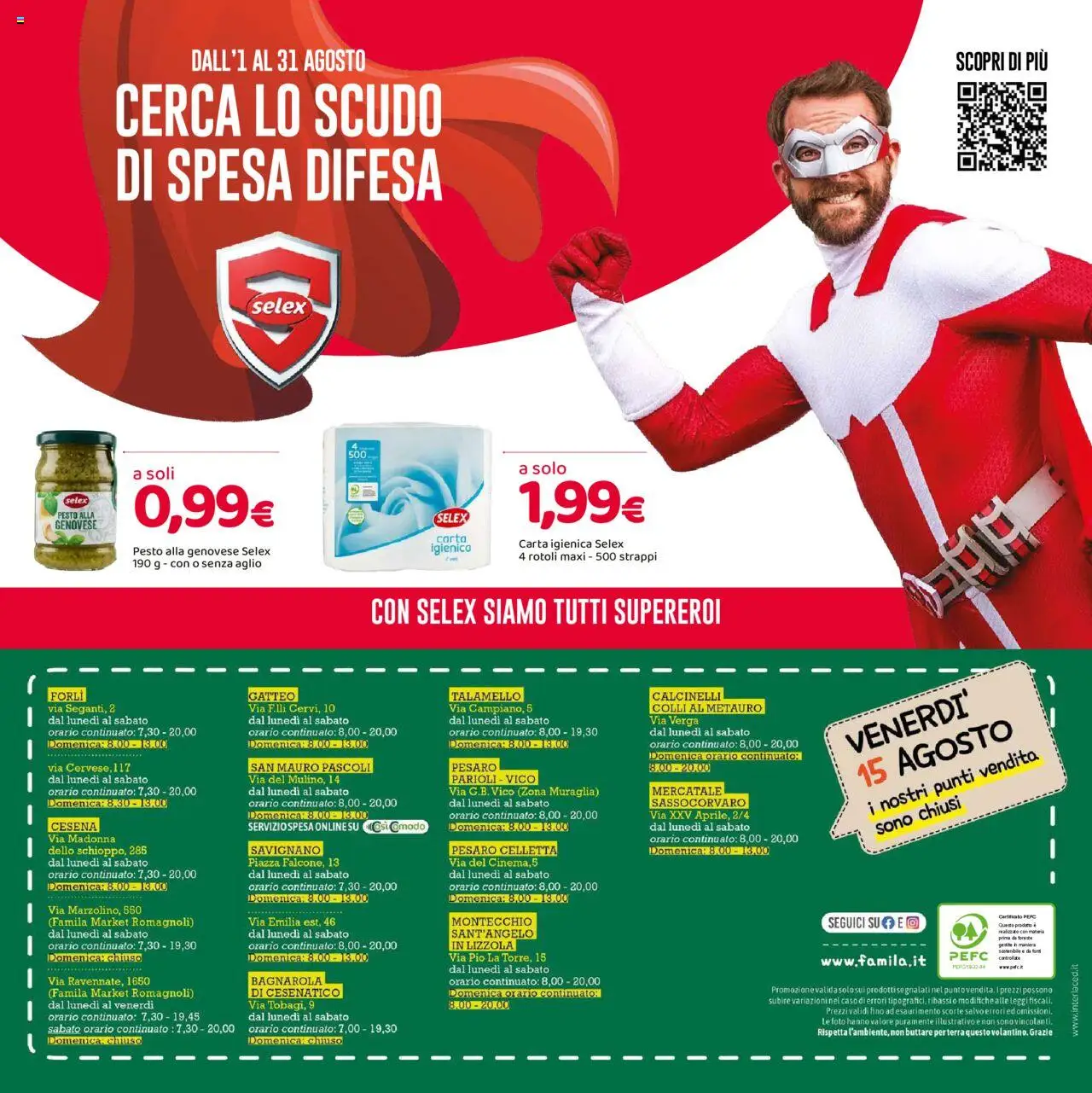 Volantino Famila del 31.07.2025 | Pagina: 20 | Prodotti: Carta igienica, Aglio, Pesto, Terra