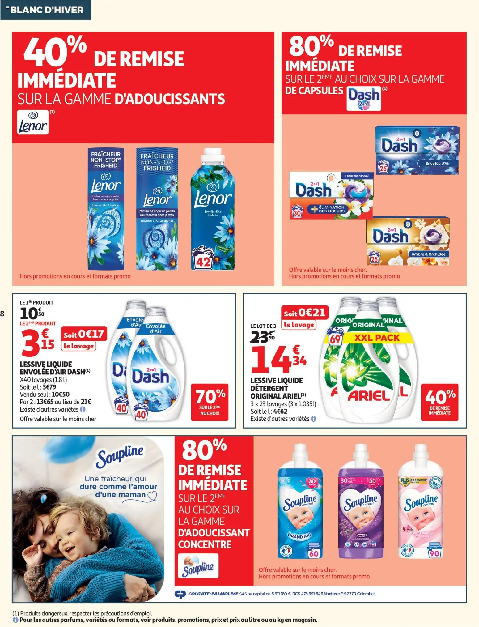 {H1} | Page: 8 | Produits: Lavande, Lenor, Parfum, Détergent