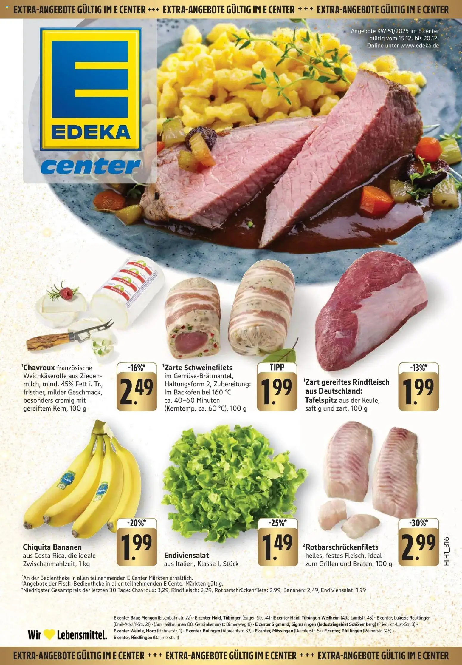 Edeka prospekt Mengen	 – gültig ab 14.12.2025 | Seite: 35 | Produkte: Tafelspitz, Bananen, Backofen, Rindfleisch