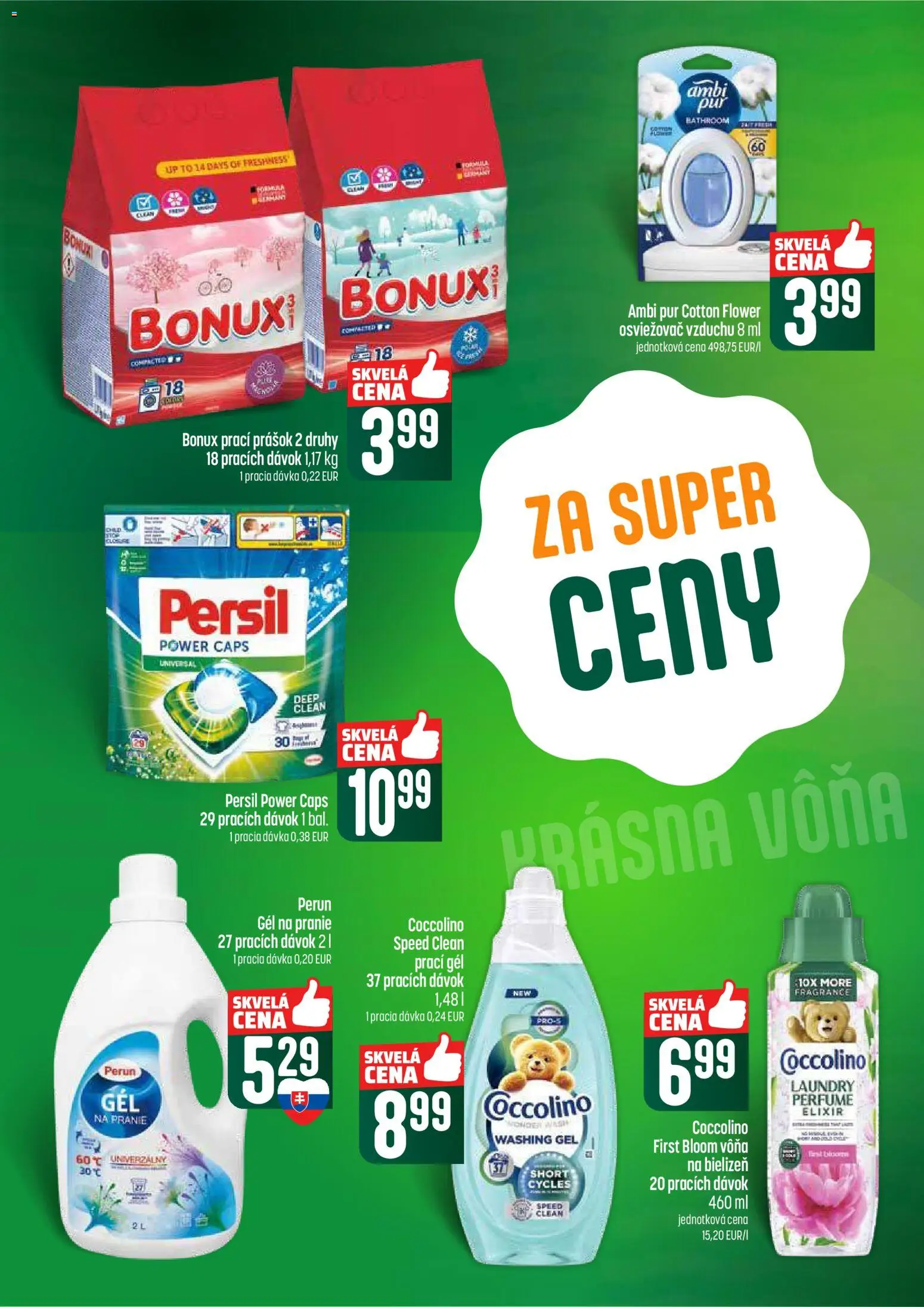 Nové COOP Jednota akcie – leták je platný od 26.02.2026 | Strana: 58 | Produkty: Osviežovač vzduchu, Persil, Bonux, Coccolino