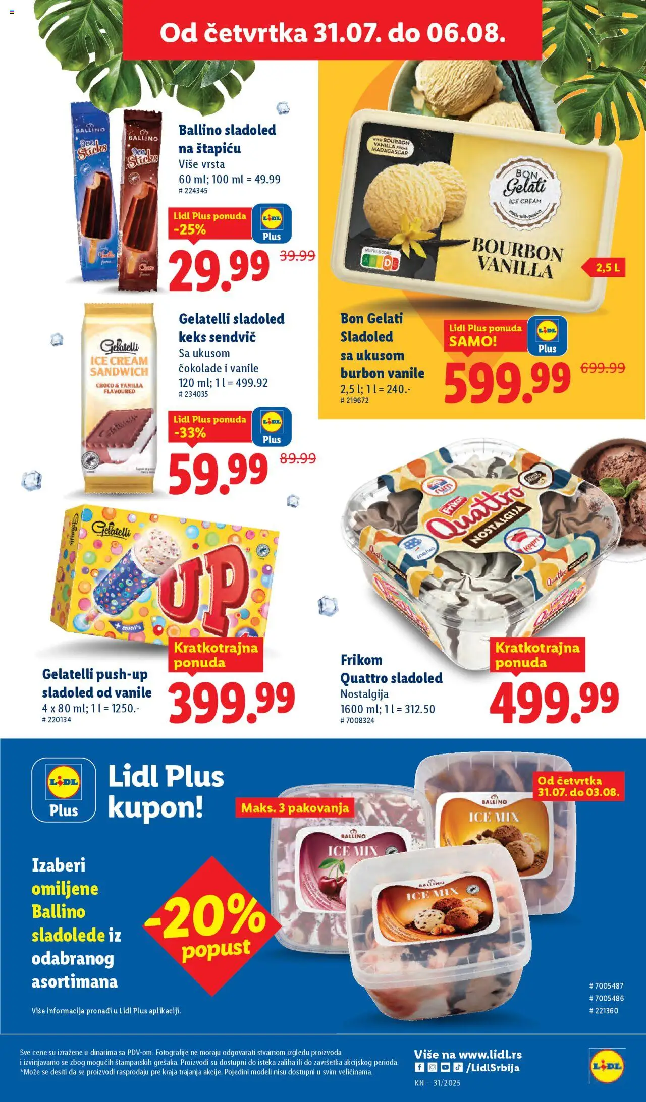 Lidl katalog - važi od 31.07.2025 | Strana: 39 | Proizvode: Burbon, Keks, Sladoled