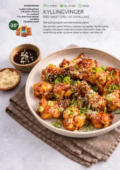 Forhåndsvisning av KYLLINGVINGER, MED SWEET CHILI- OG SOYAGLAZE gyldig fra 03.11.2025 | Side: 13