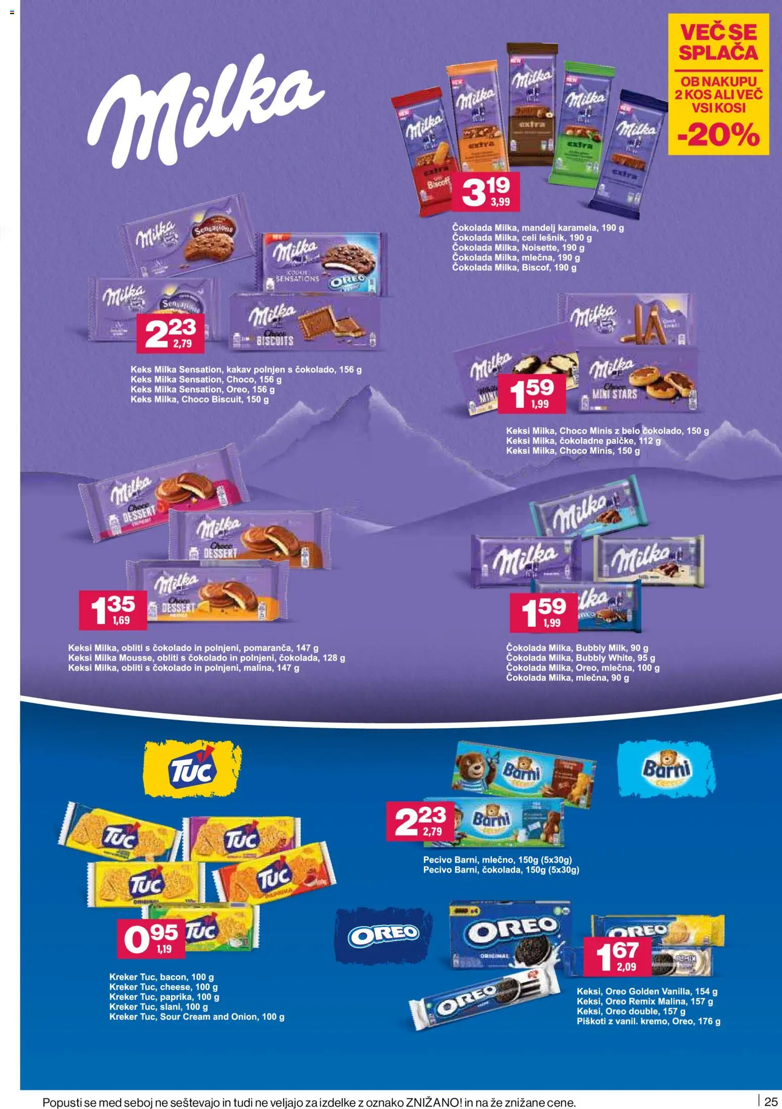 Novi Mercator katalog ponudbe – veljaven od 26.02.2026 | Stran: 25 | Izdelki: Keksi, Kakav, Cokolada, Piskoti