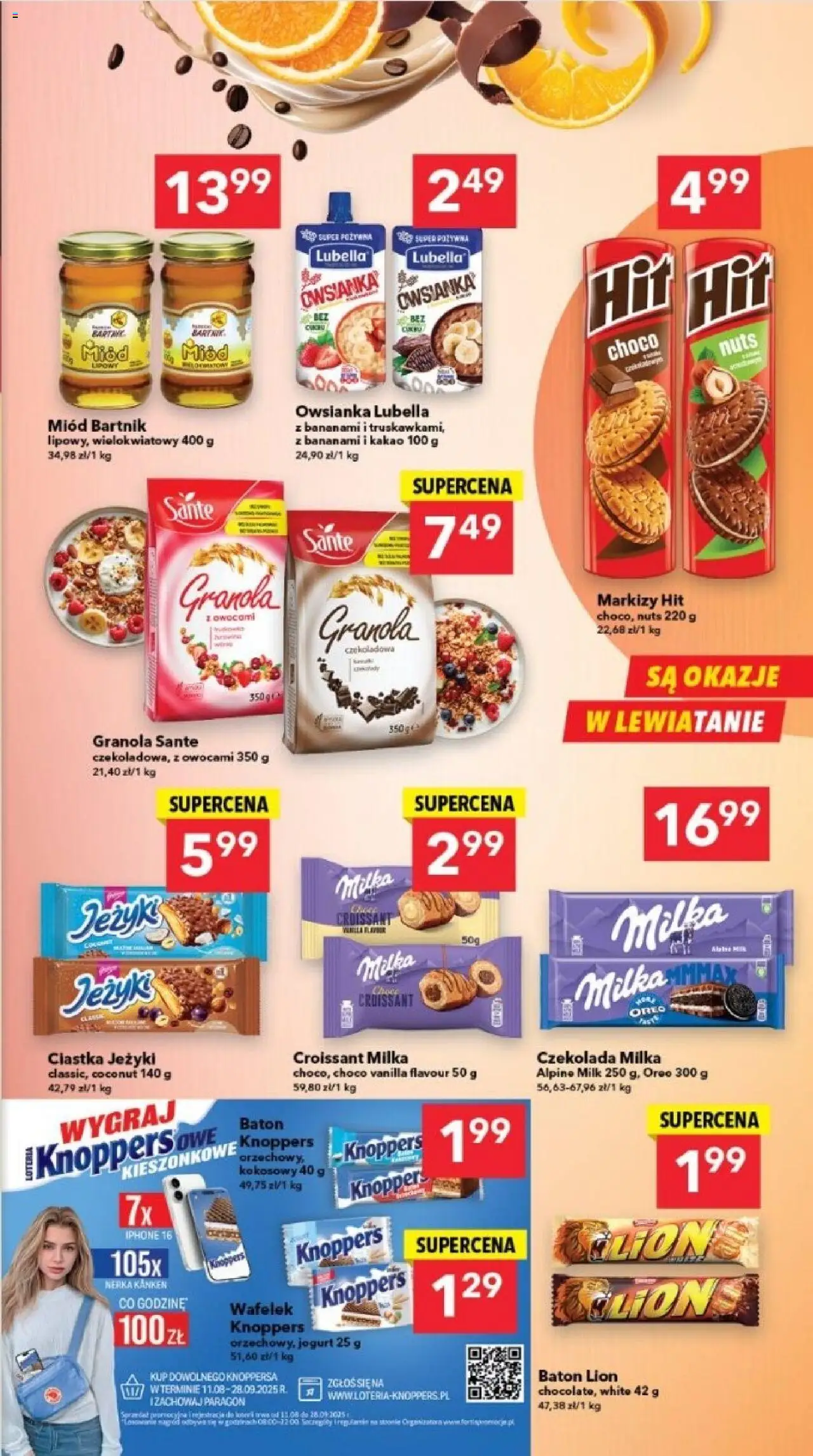 Lewiatan gazetka - Legnica od 11.09.2025 | Strona: 5 | Produkty: Owsianka, Kakao, Granola, Czekolada