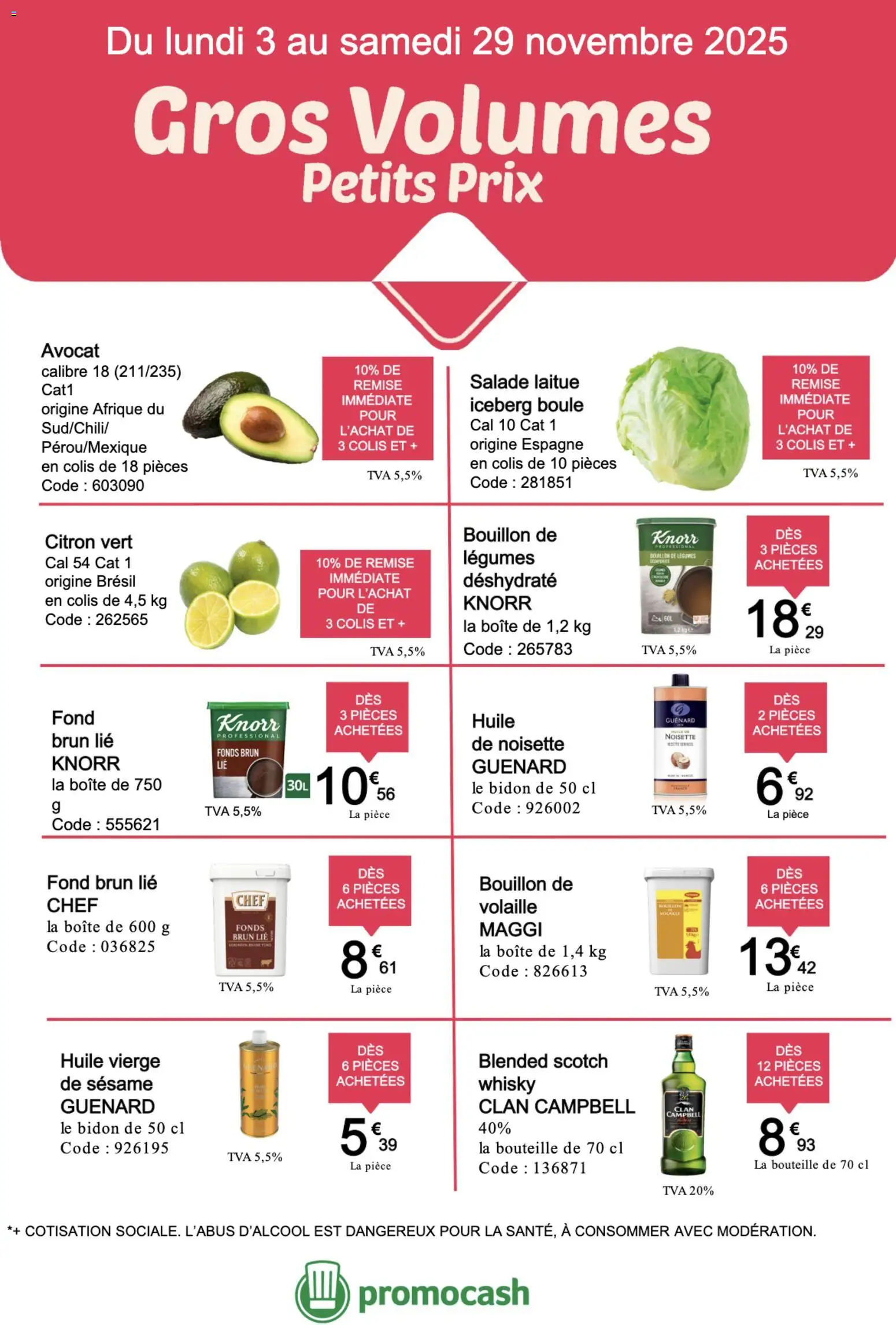 {H1} | Page: 3 | Produits: Salade, Citron vert, Noisette, Laitue