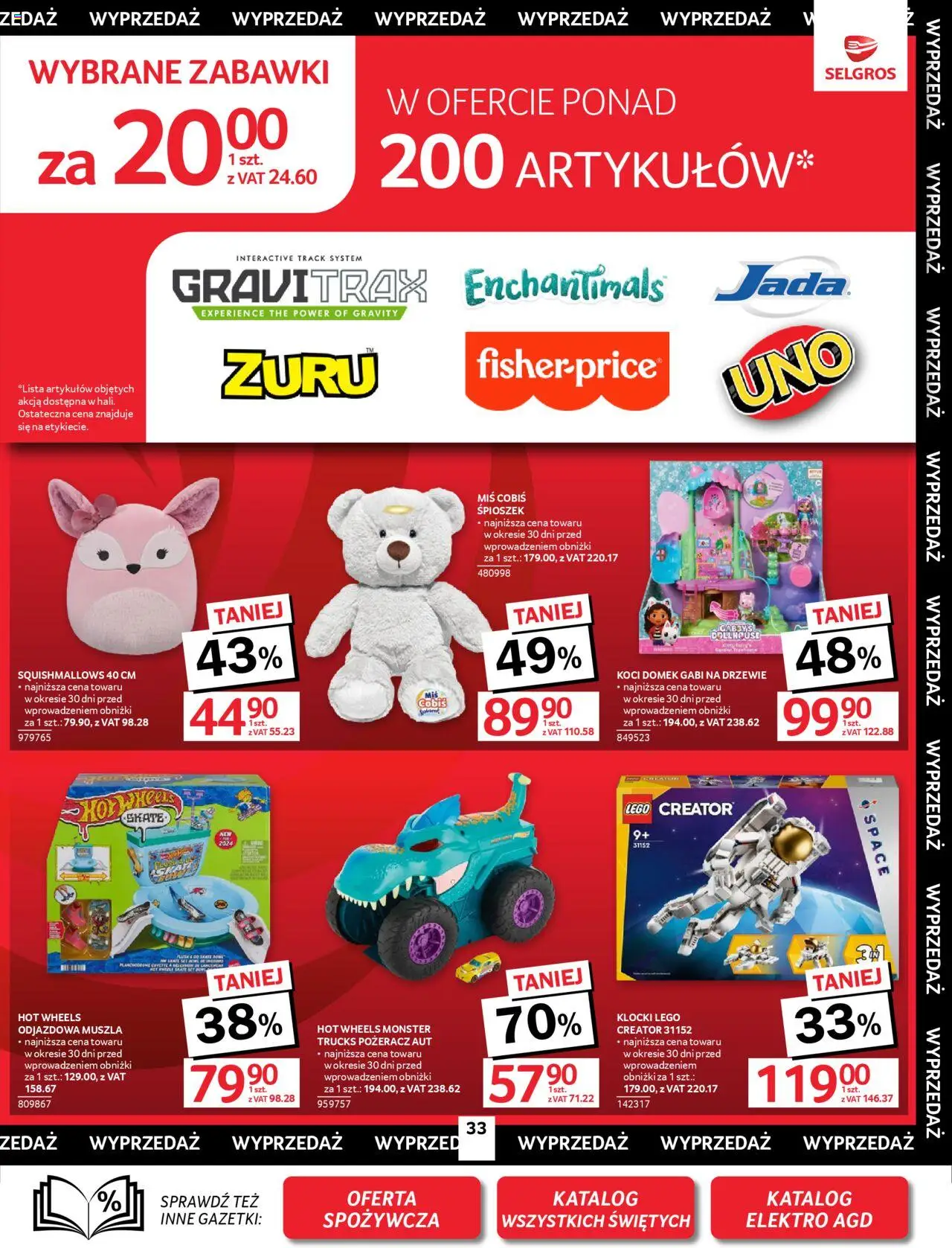 Selgros cash&carry Gazetka - Oferta przemysłowa od 09.10.2025 | Strona: 33 | Produkty: Lego, Klocki Lego