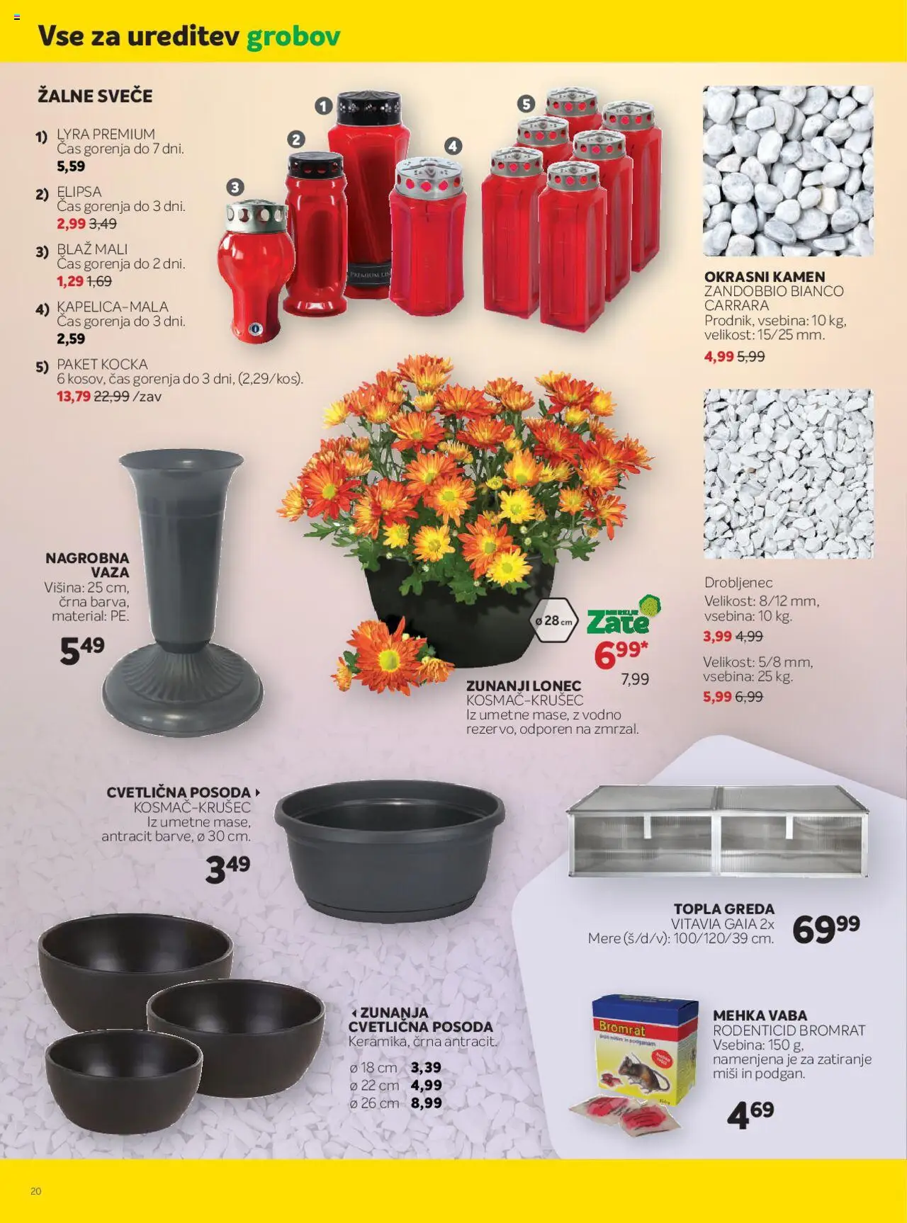Novi Merkur katalog ponudbe – veljaven od 01.10.2025 | Stran: 20 | Izdelki: Vaza, Svece