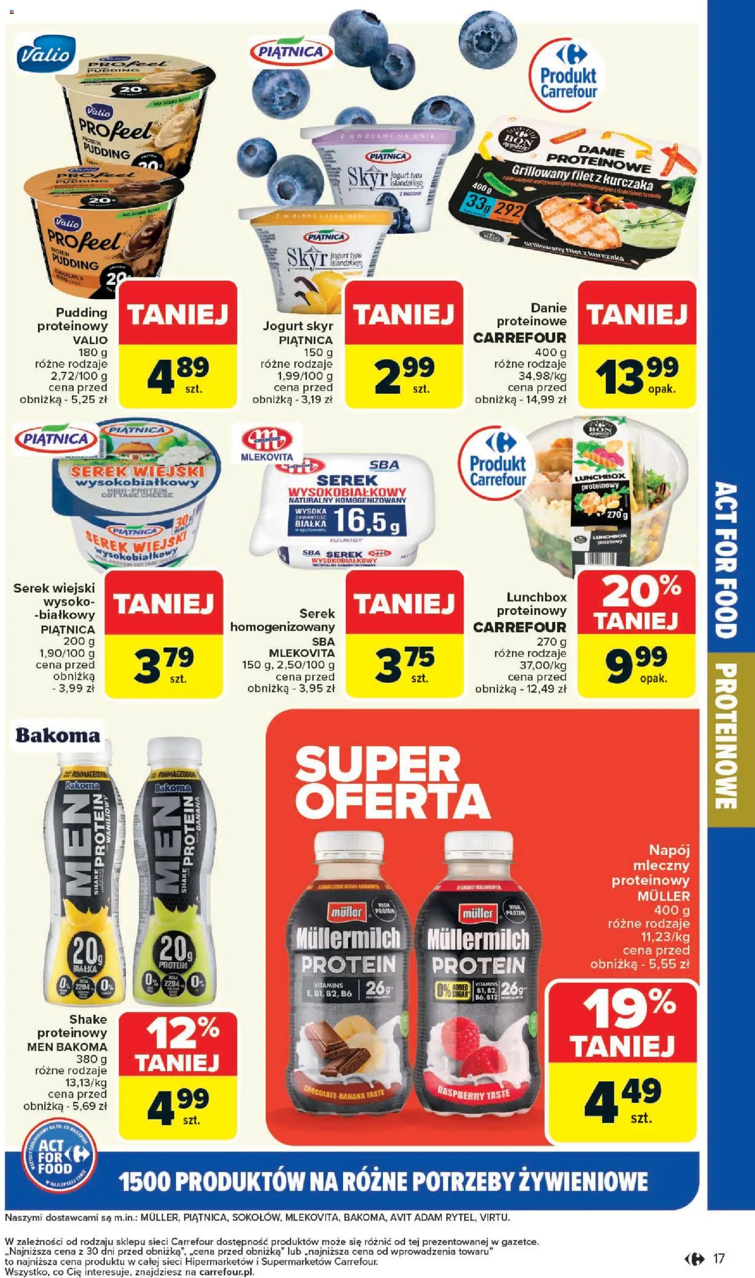 Carrefour Gazetka - Act for food od 03.11.2025 | Strona: 17 | Produkty: Serek, Serek wiejski, Jogurt, Skyr