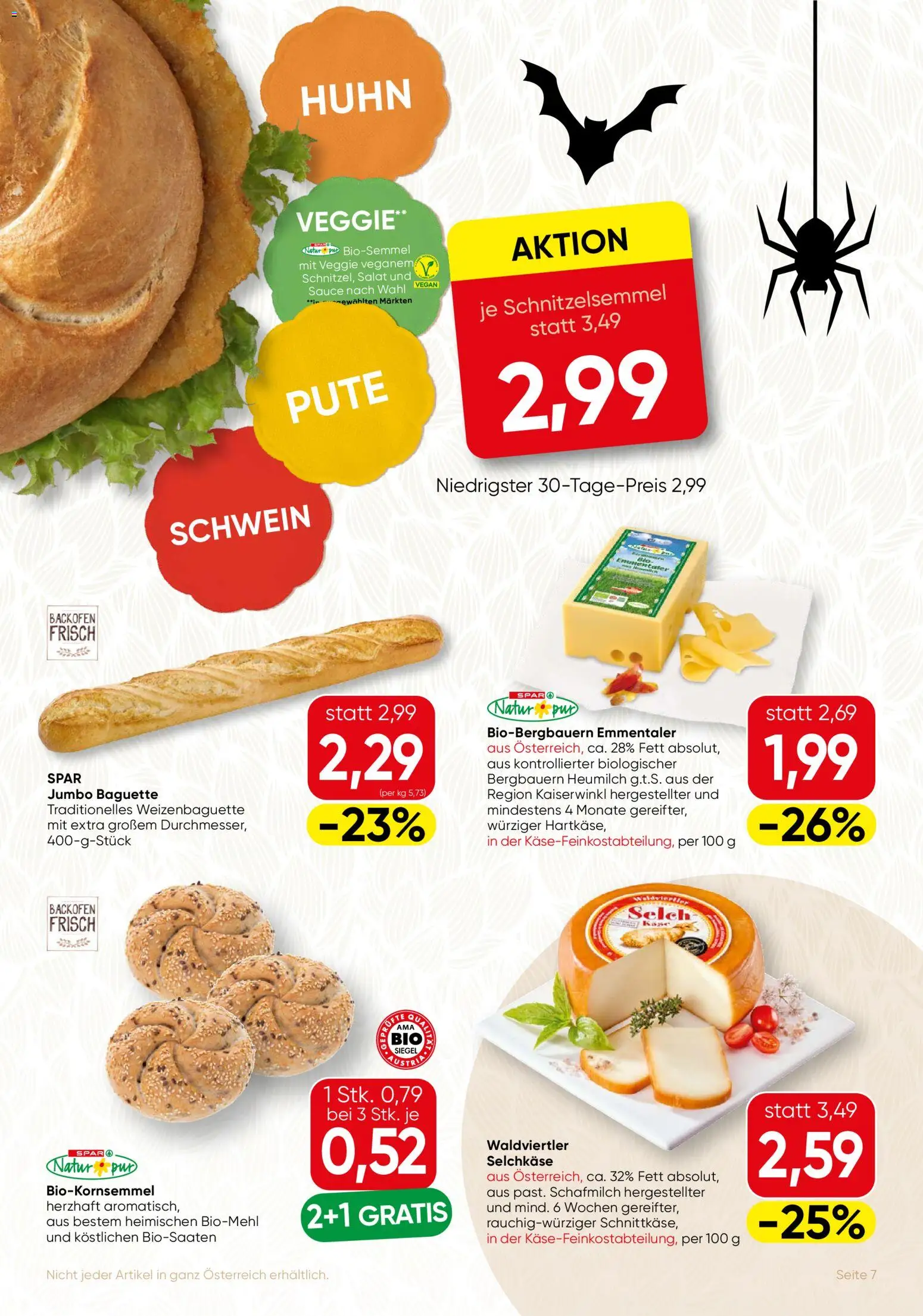 SPAR Gourmet Flugblatt gültig ab 23.10.2025 | Seite: 7 | Produkte: Salat, Jääkaappipakastin