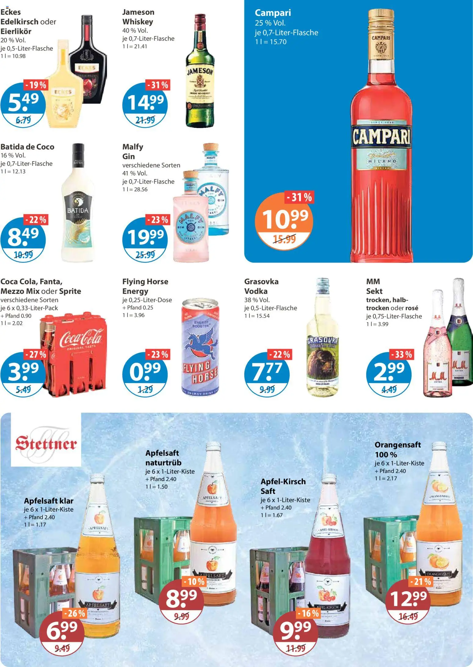 V-Markt - Hallertau / Oberpfalz – gültig ab 29.12.2025 | Seite: 11 | Produkte: Cola, Campari, Orangensaft, Saft