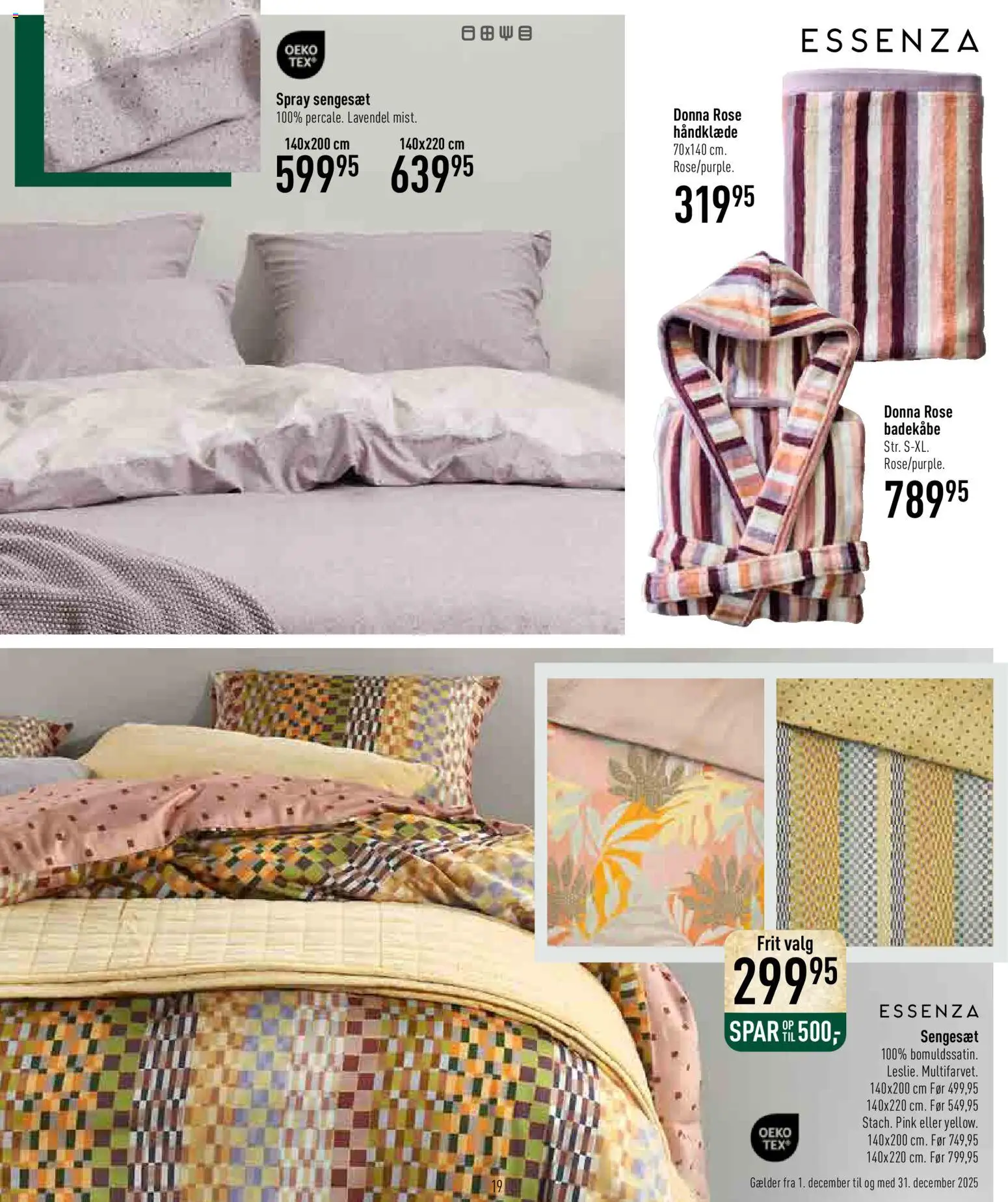 Imerco tilbudsavis – gyldig fra 01.12.2025 | Side: 19 | Produkter: Sengesæt, Håndklæde, Badekåbe
