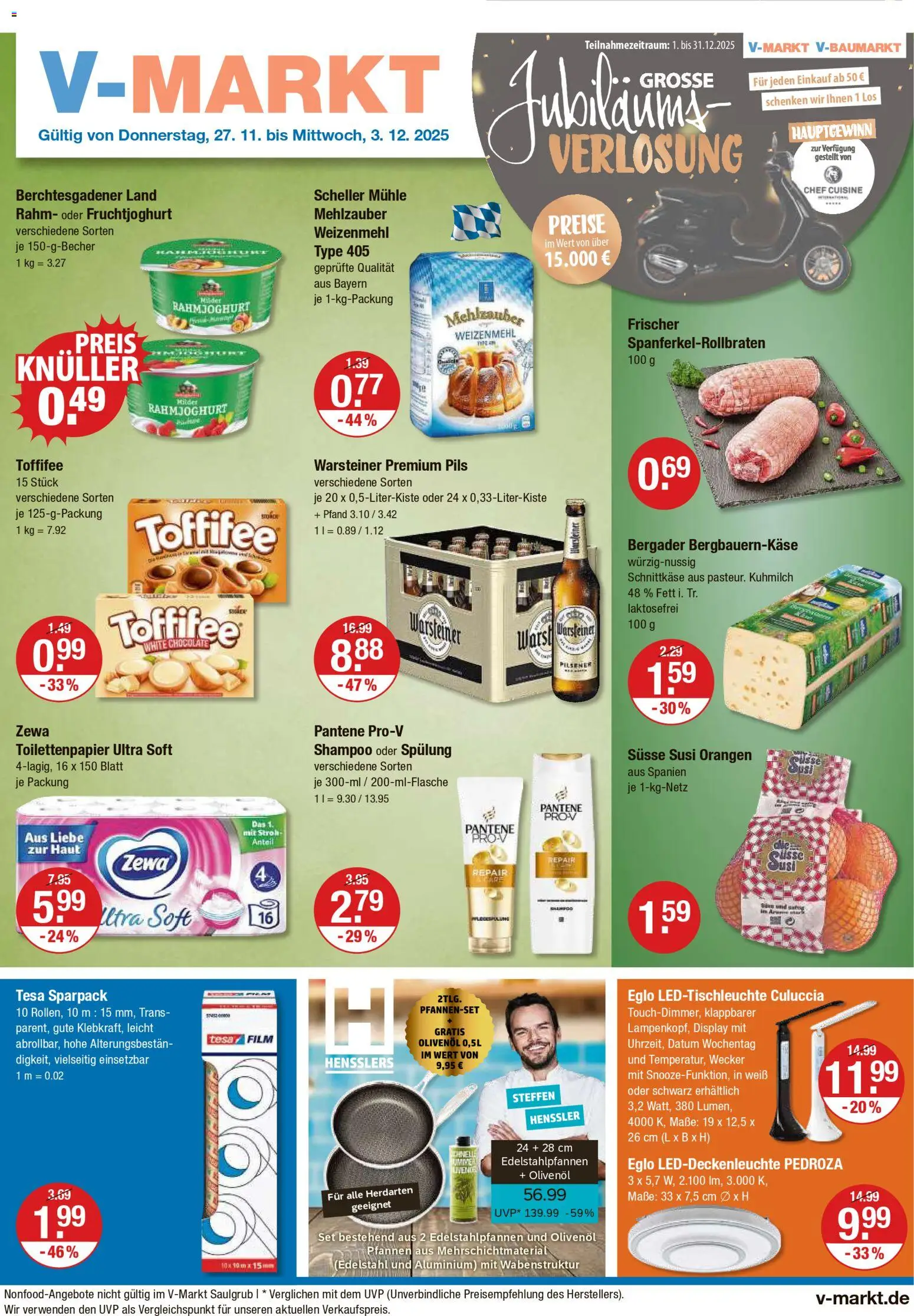 V-Markt - Black Friday – gültig ab 27.11.2025 | Seite: 1 | Produkte: Olivenol, Weizenmehl, Warsteiner, Toilettenpapier