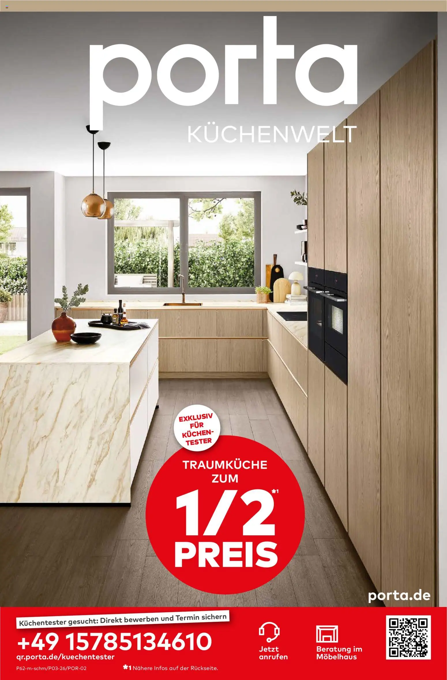 Porta! Küchentester gesucht: Jetzt bewerben und Küche zum halben Preis sichern - Berlin – gültig ab 05.01.2026 | Seite: 1 | Produkte: Kuchen