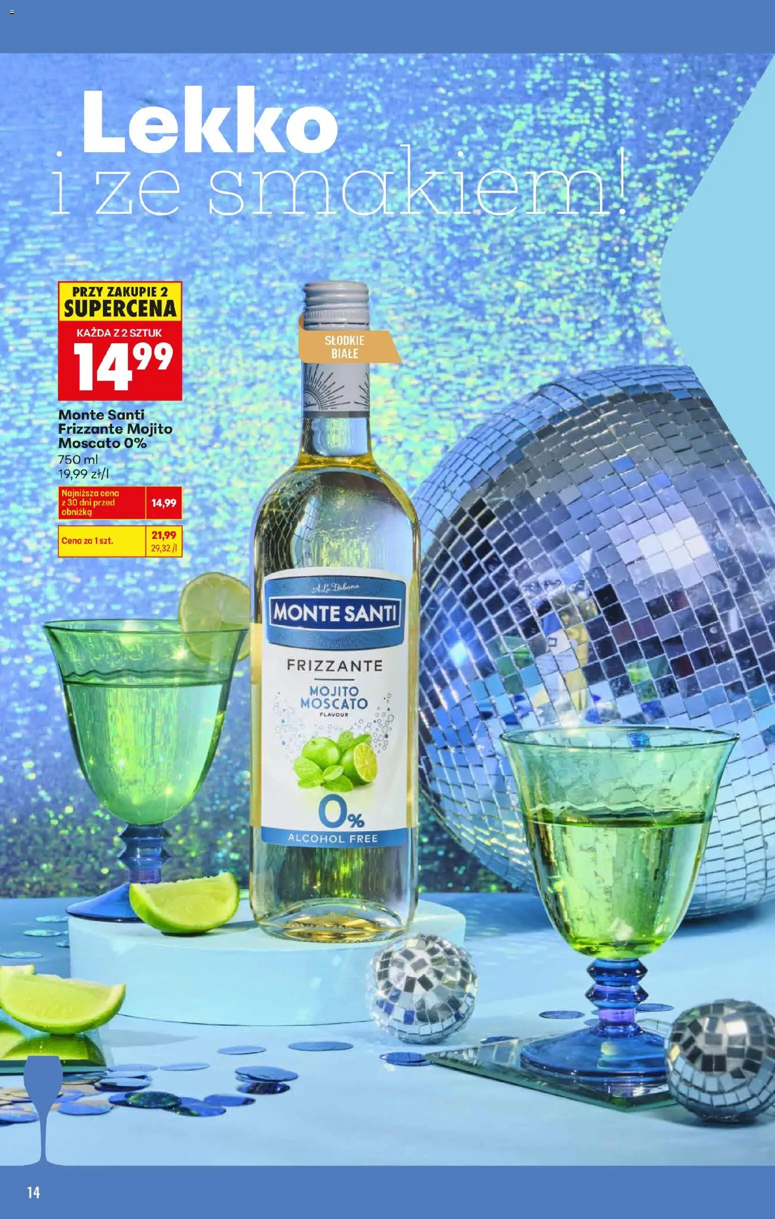 Biedronka gazetka - Czas na toast od 02.01.2026 | Strona: 14 | Produkty: Monte Santi