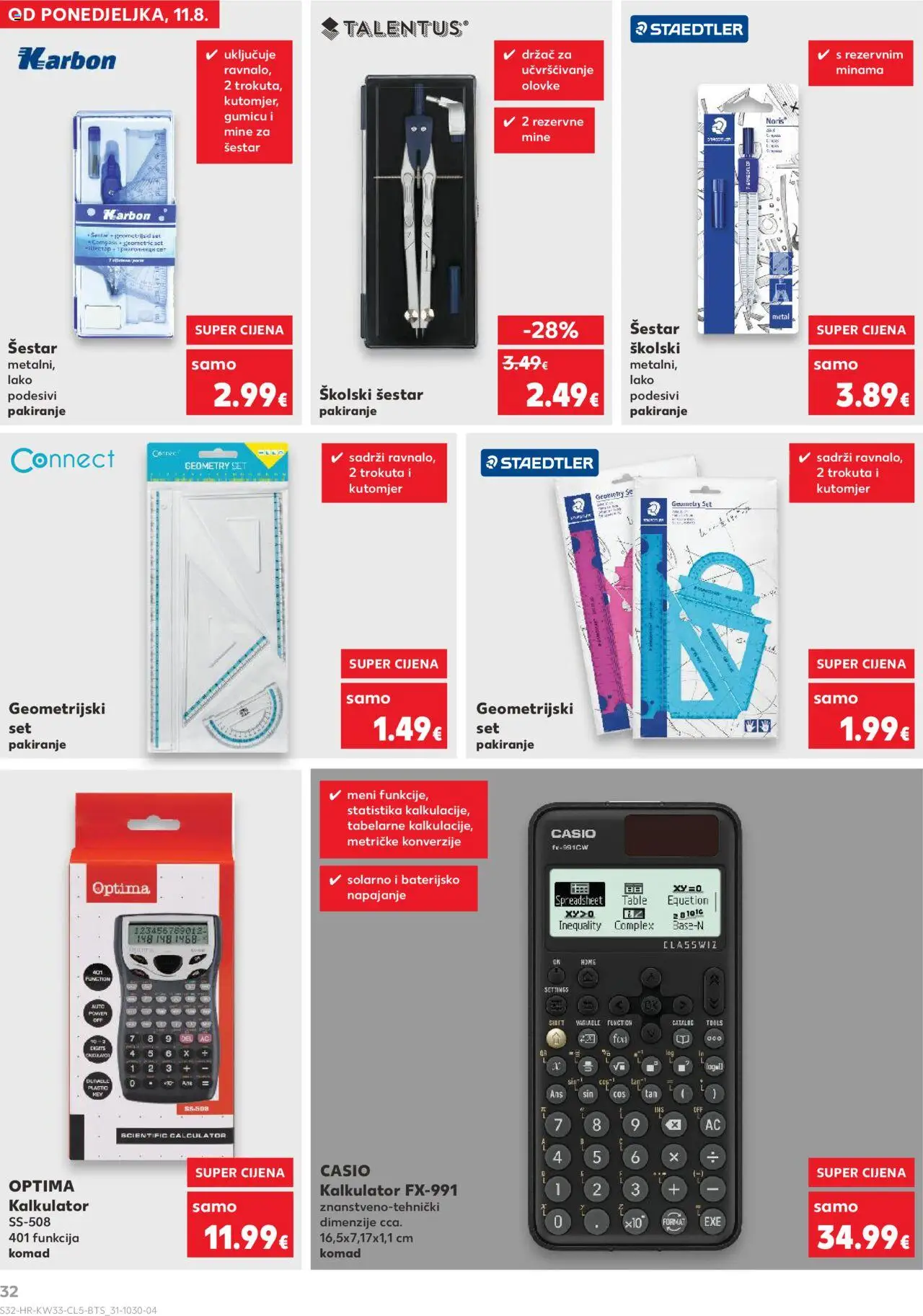Kaufland HR akciós ujság - amely érvényes a következő dátumtól: 11.08.2025 | Oldal: 32
