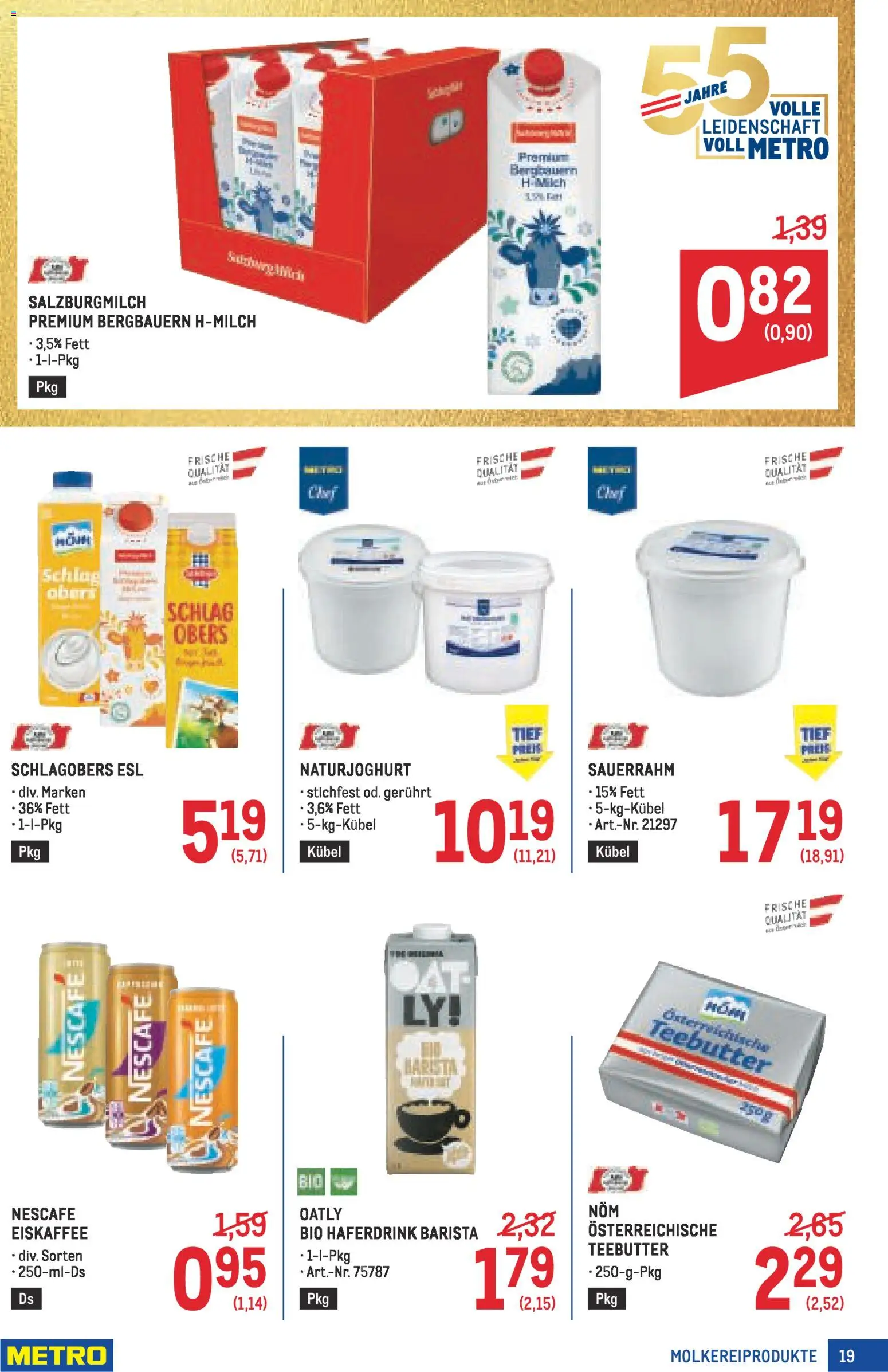 Metro angebote Profi MP08 gültig ab 02.04.2026 | Seite: 19 | Produkte: Sauerrahm