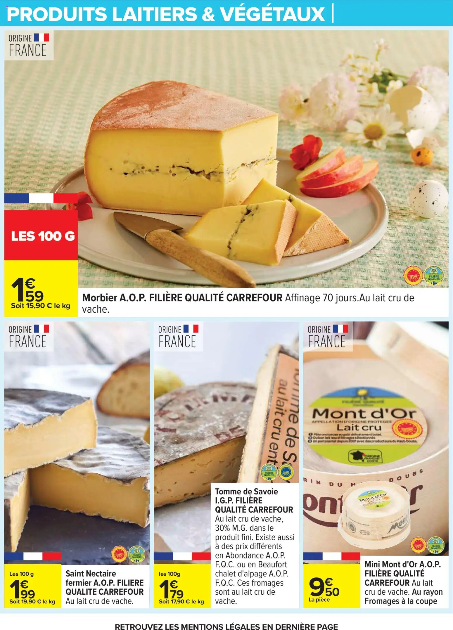 {H1} | Page: 9 | Produits: Beaufort, Mont d'or, Lait