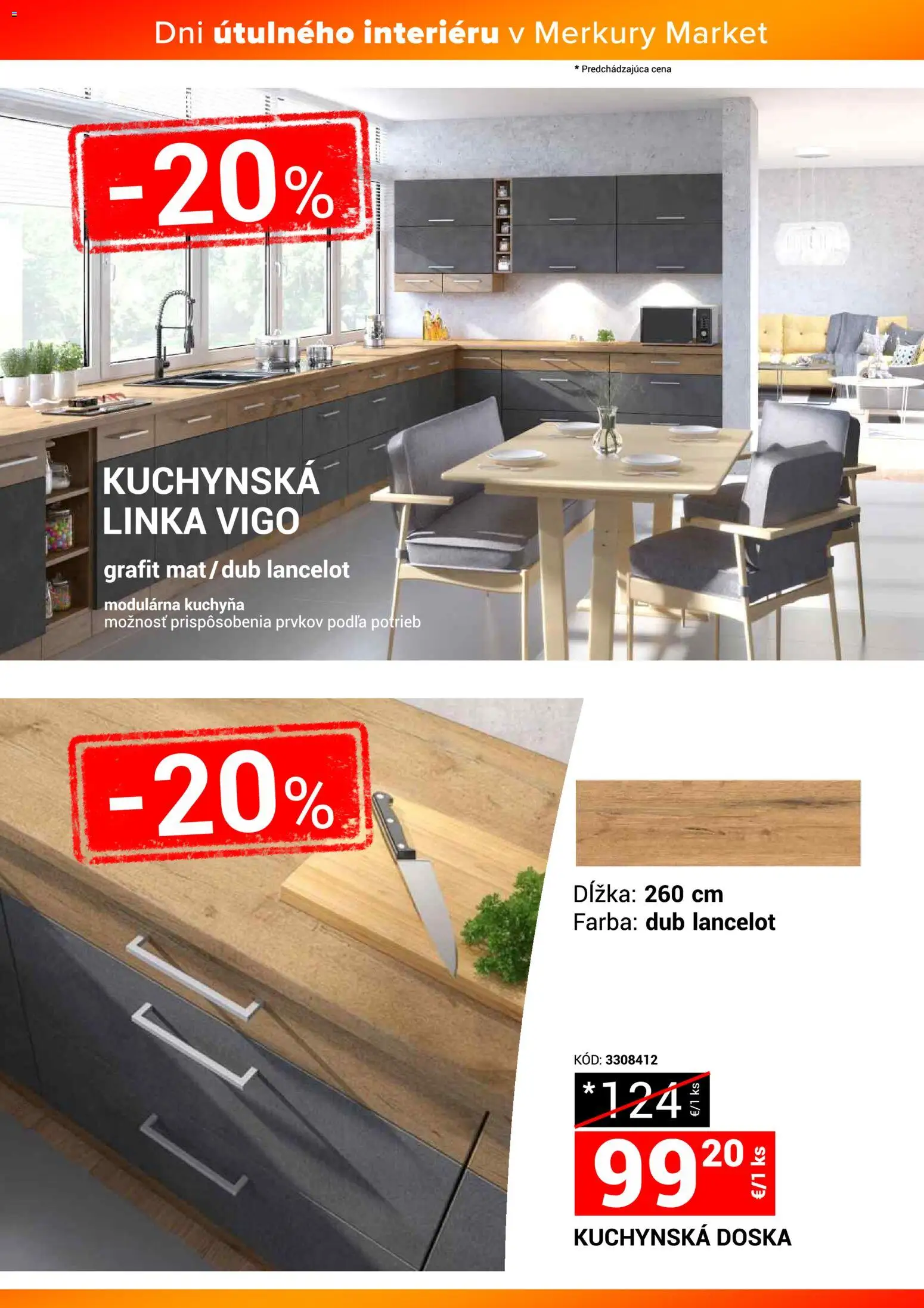 Nové Merkury Market akcie – leták je platný od 22.11.2025 | Strana: 18 | Produkty: Kuchynská linka, Kuchyňa, Kuchynská doska
