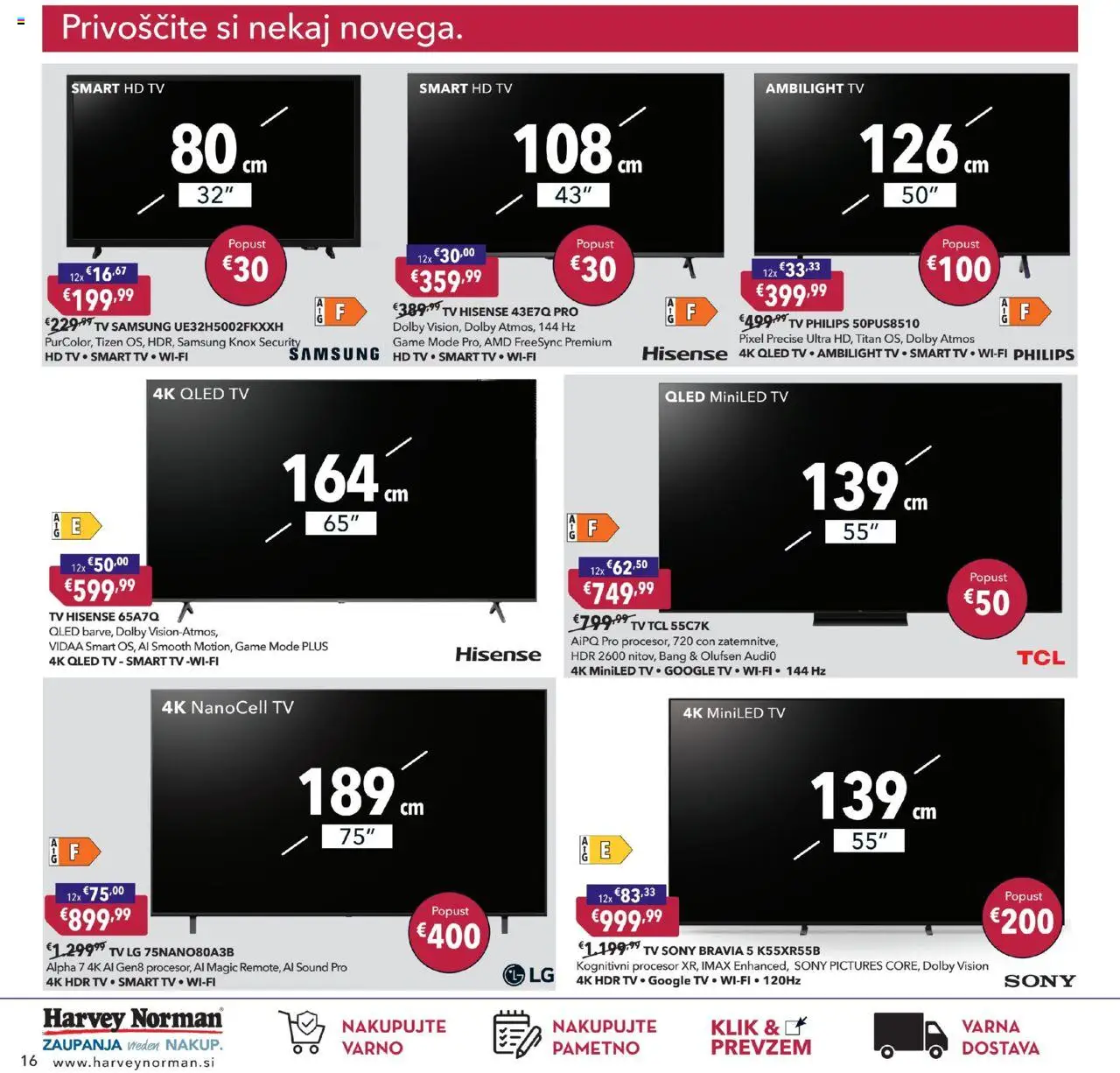 Novi Harvey Norman katalog ponudbe – veljaven od 16.10.2025 | Stran: 16 | Izdelki: Tv, Audio
