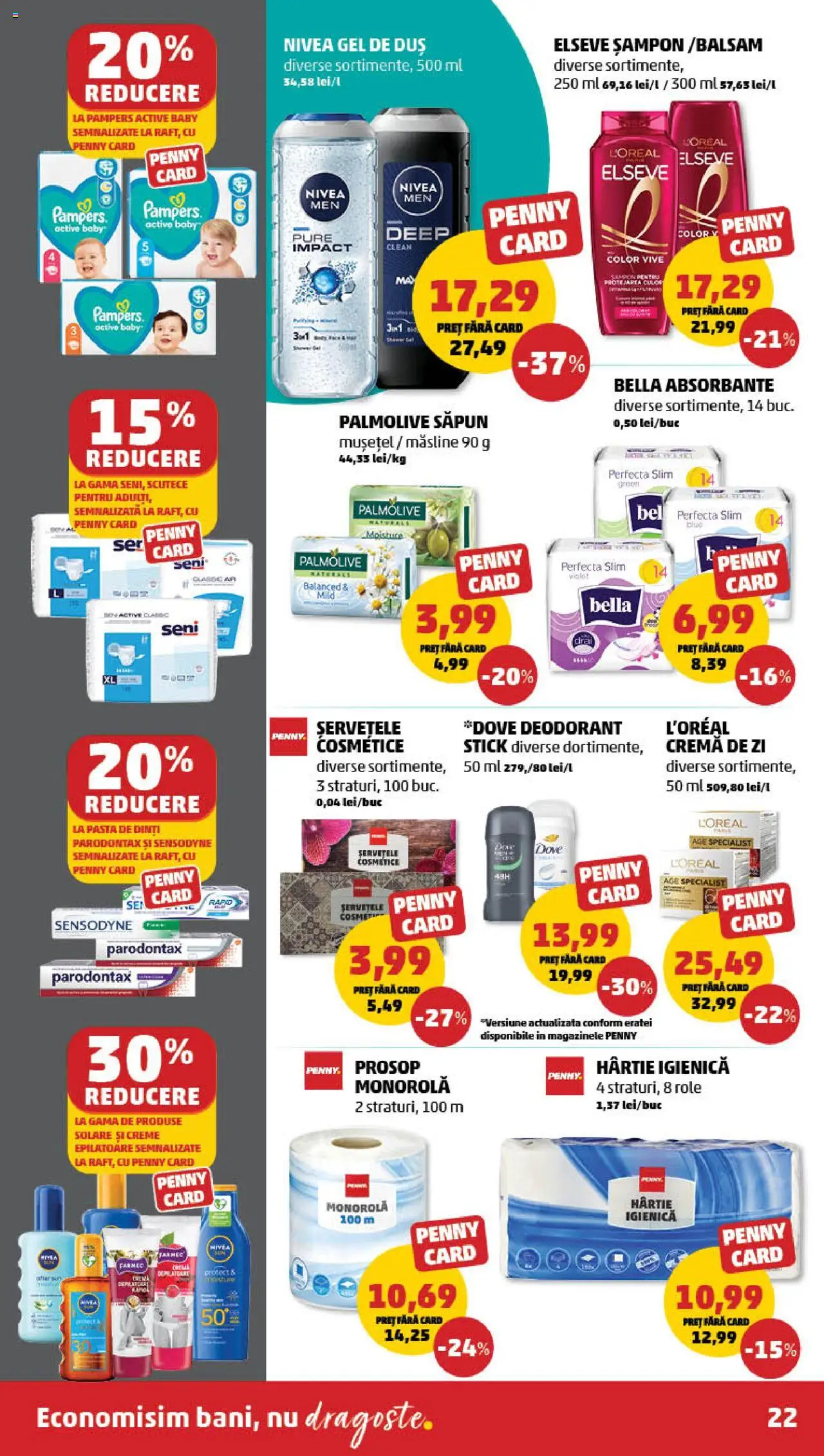 Catalog PENNY – valabil de la 13.08.2025 | Pagină: 22 | Produse: Duș, Măsline, Șampon, Cremă
