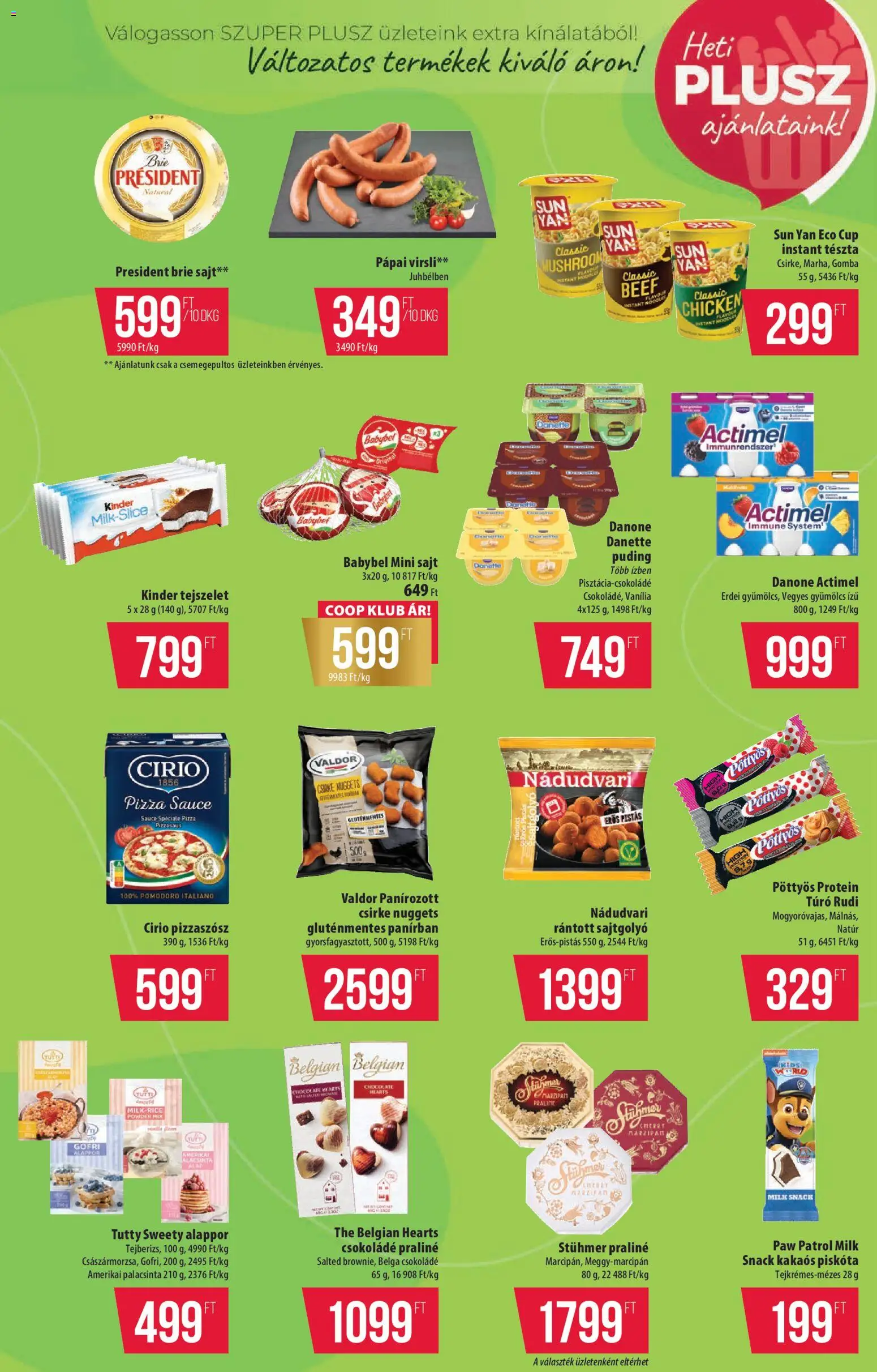 COOP akciós ujság - amely érvényes a következő dátumtól: 05.02.2026 | Oldal: 10 | Termékek: Puding, Túró rudi, Nuggets, Csokoládé