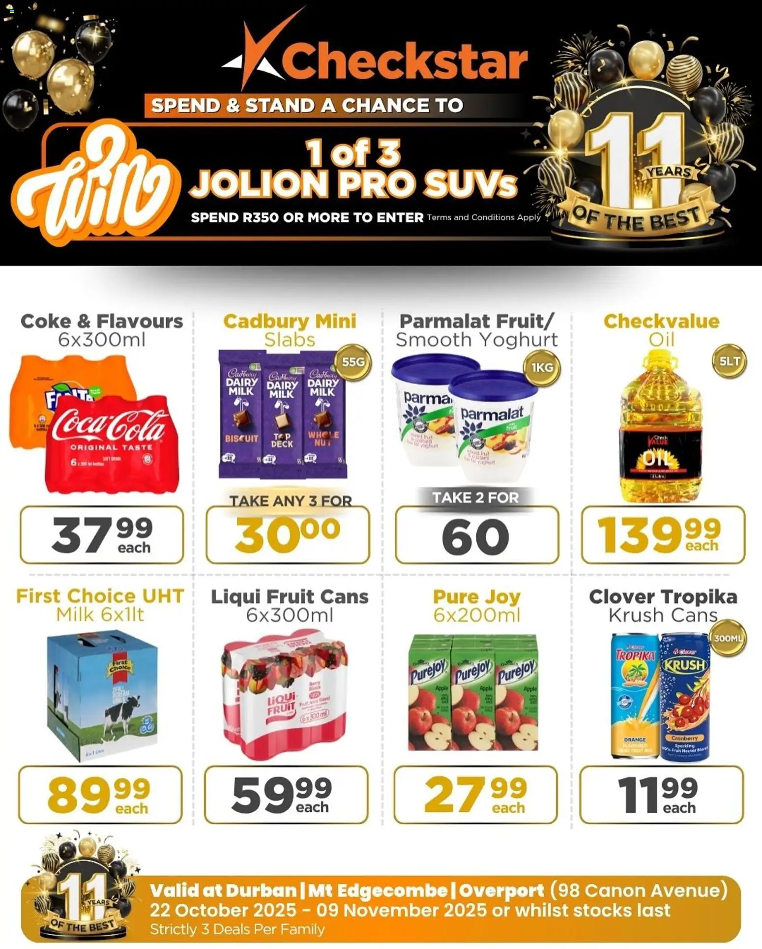 New Check Star catalogue – valid from 22.10.2025 | Page: 2 | Products: Coke, Milk, Juice, Fruit