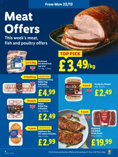 Preview of Lidl - Lidl Weekly valid from 18.12.2025 | Page: 4 | Products: Salmon, Ostyalap, Pork, Fish