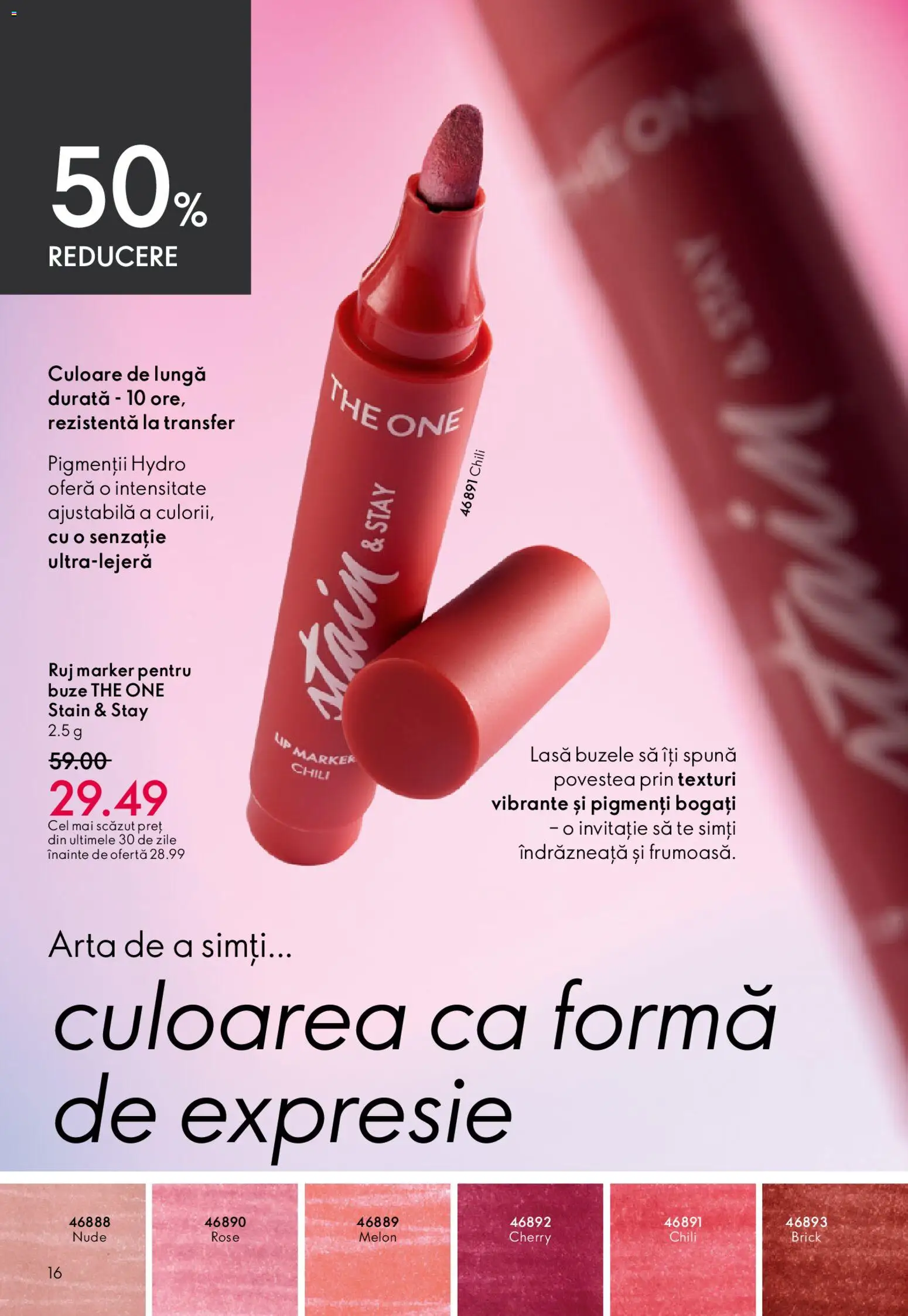 Noul catalog Oriflame – valabil de la 15.04.2026 | Pagină: 16 | Produse: Ruj