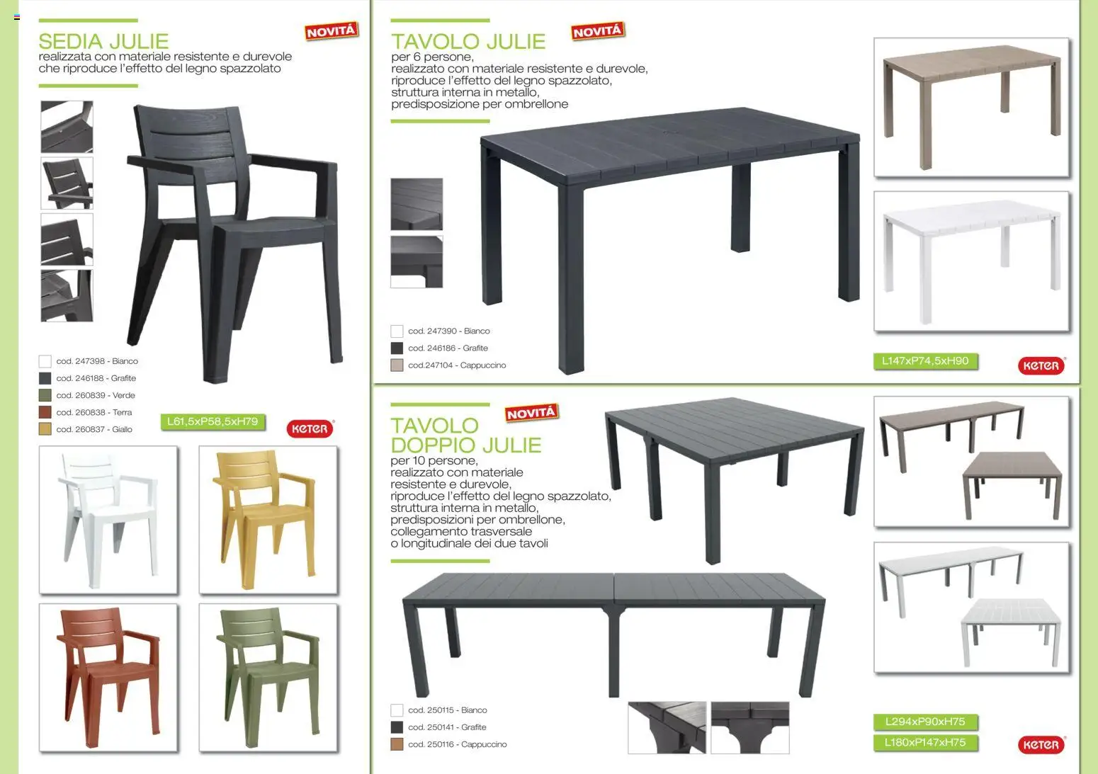 Volantino Brico OK del 05.03.2026 | Pagina: 22 | Prodotti: Ombrellone, Tavolo, Sedia, Terra