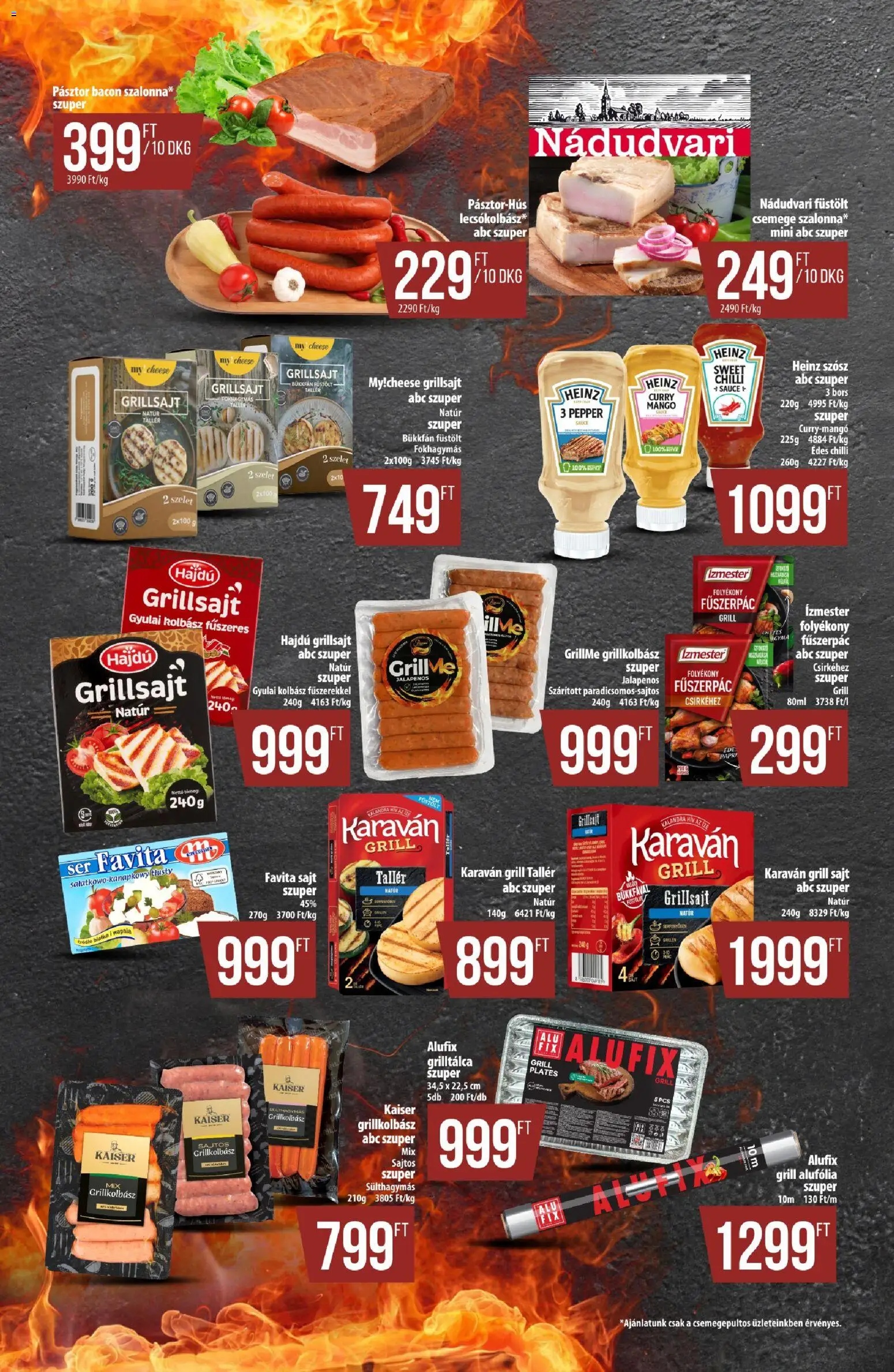 COOP akciós ujság - amely érvényes a következő dátumtól: 23.04.2026 | Oldal: 2 | Termékek: Grillkolbász, Grill, Bacon, Szósz