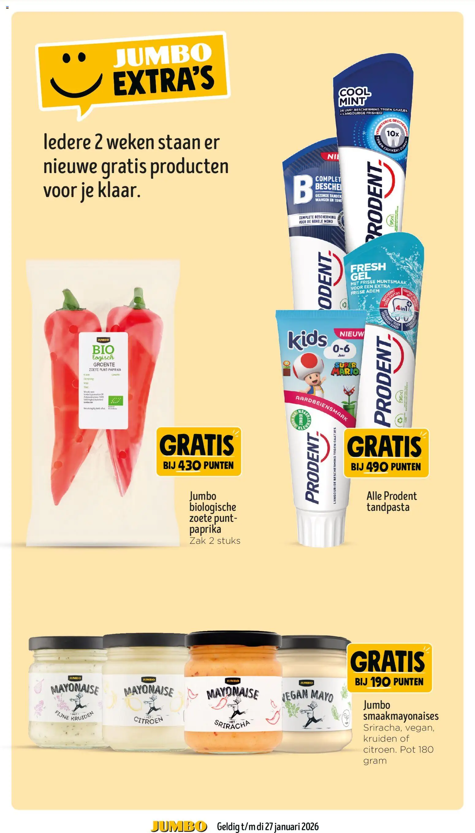 {H1} | Pagina: 20 | Producten: Tandpasta, Waffelini, Pot, Zak