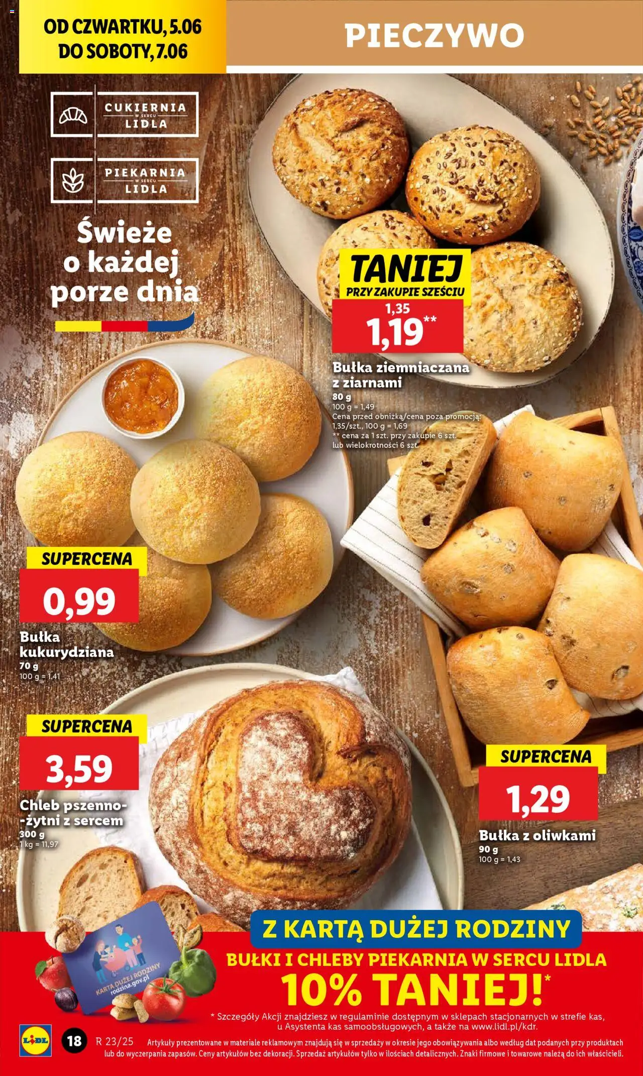 Lidl Gazetka od 05.06.2025 | Strona: 22 | Produkty: Pieczywo, Piekarnia, Bułka, Chleb