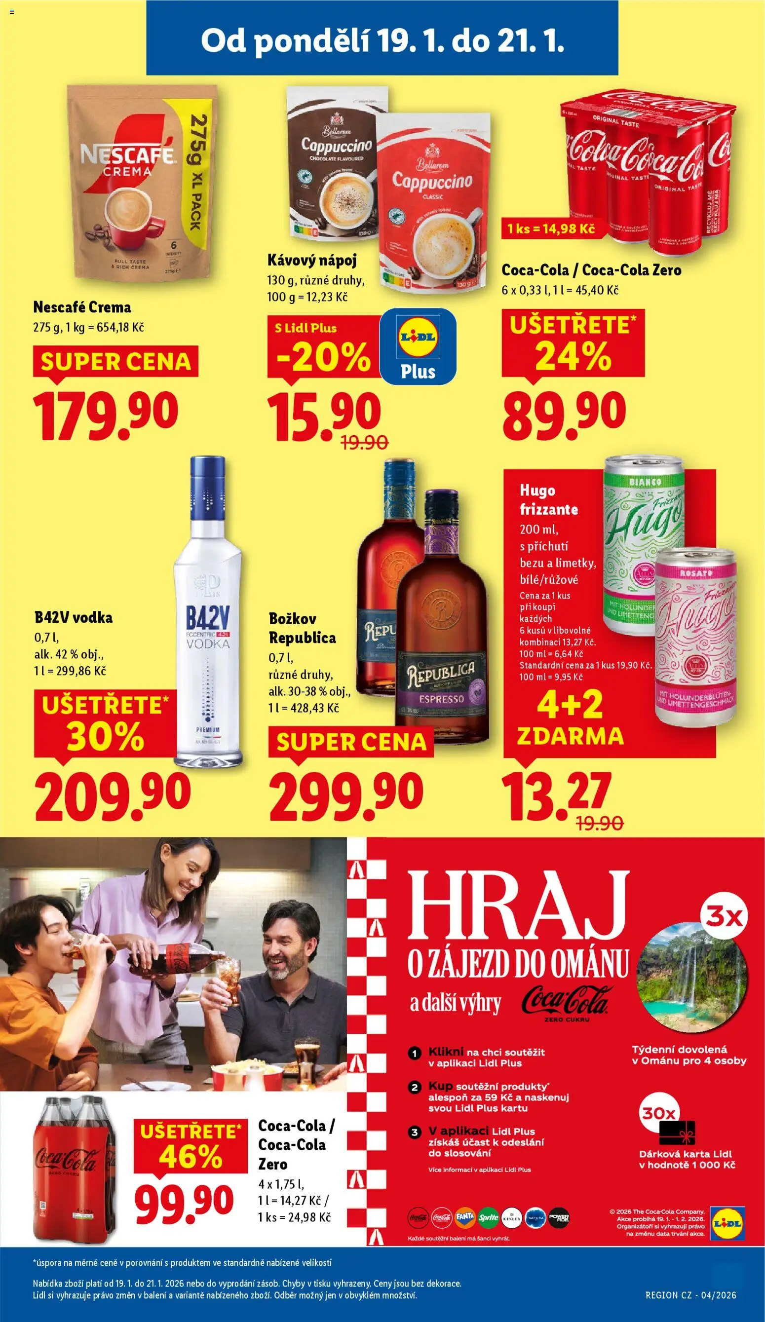 Lidl leták od 19.01.2026 | Strana: 29 | Produkty: Frizzante, Vodka, Nescafe Crema, Cola