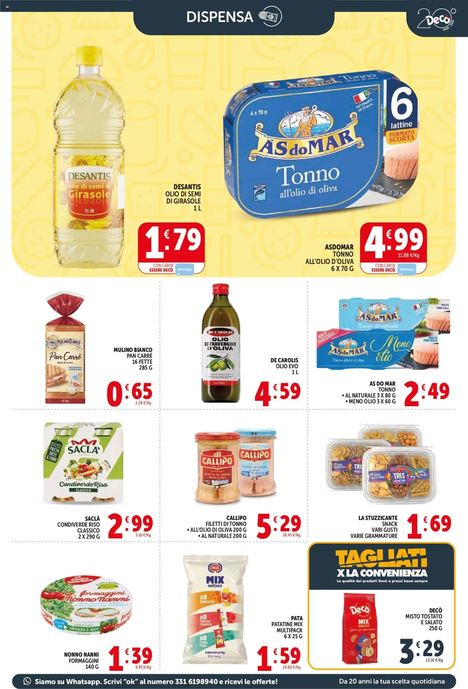 Volantino Decò del 21.04.2026 | Pagina: 9 | Prodotti: Riso, Patatine, Olio, Farro