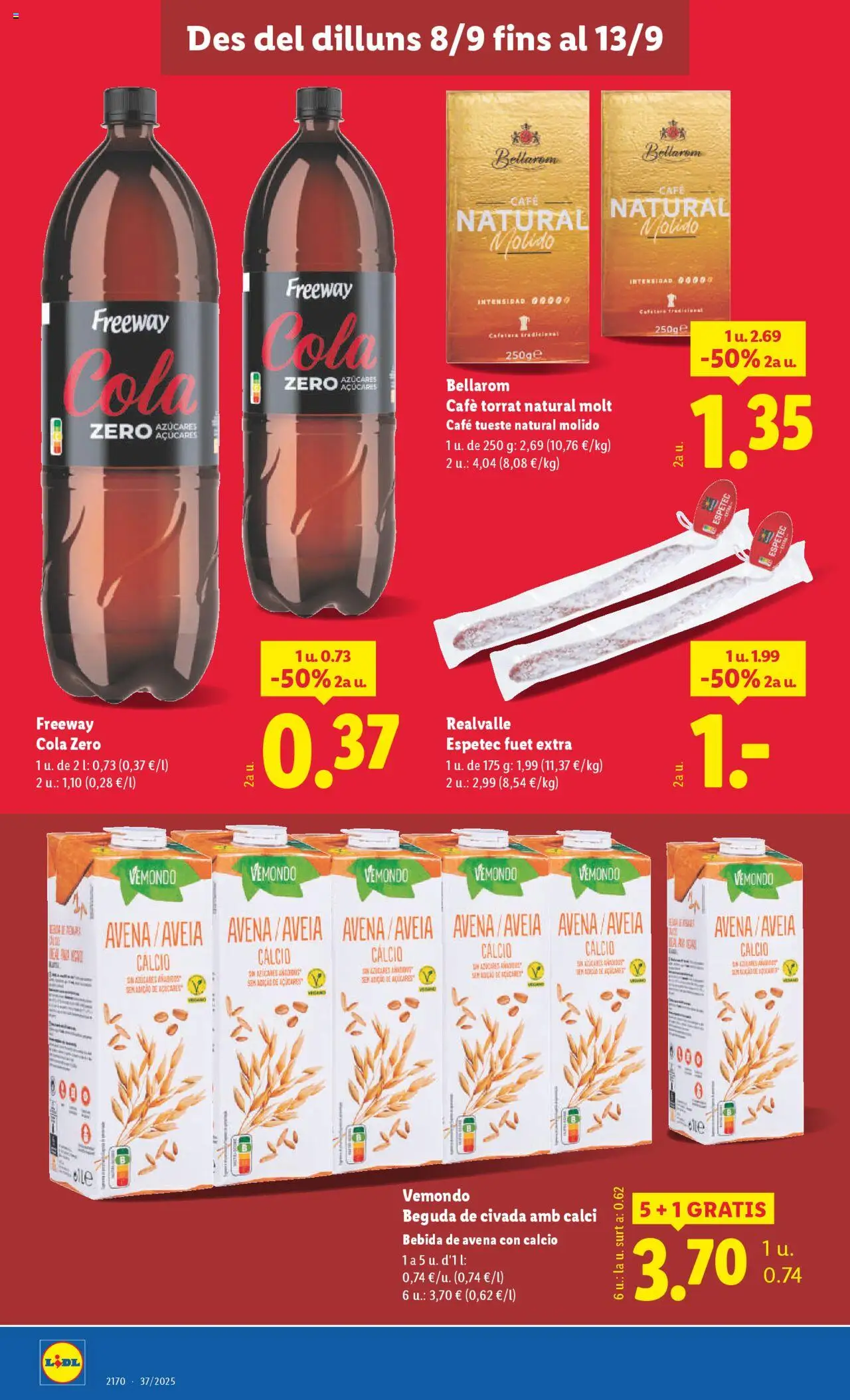 Lidl catálogo BCN │ válido desde el 08.09.2025 | Página: 4 | Productos: Café, Bebida de avena