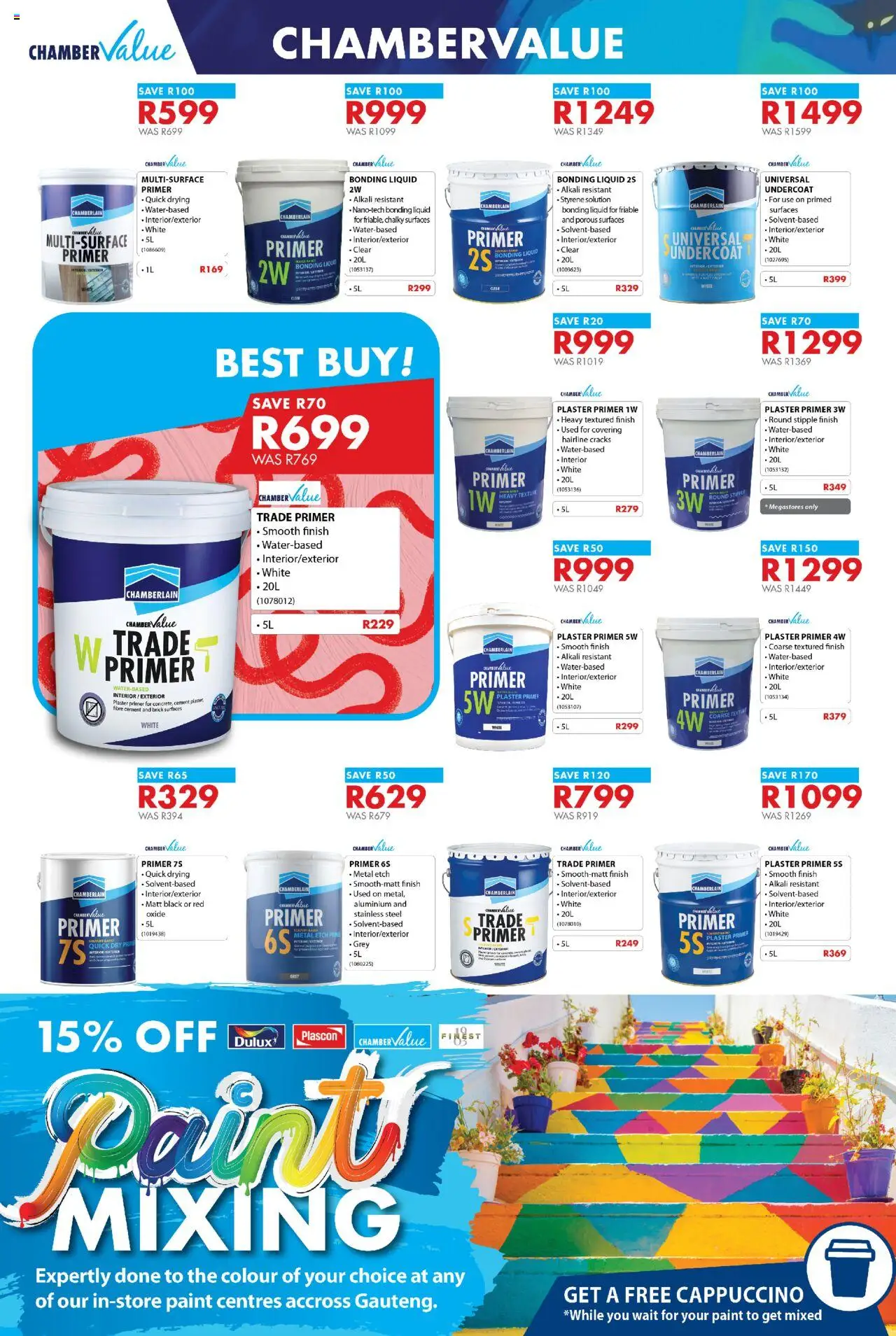 New Chamberlain catalogue – valid from 24.09.2025 | Page: 3 | Products: Primer, Paint, Plaster primer, Bonding liquid