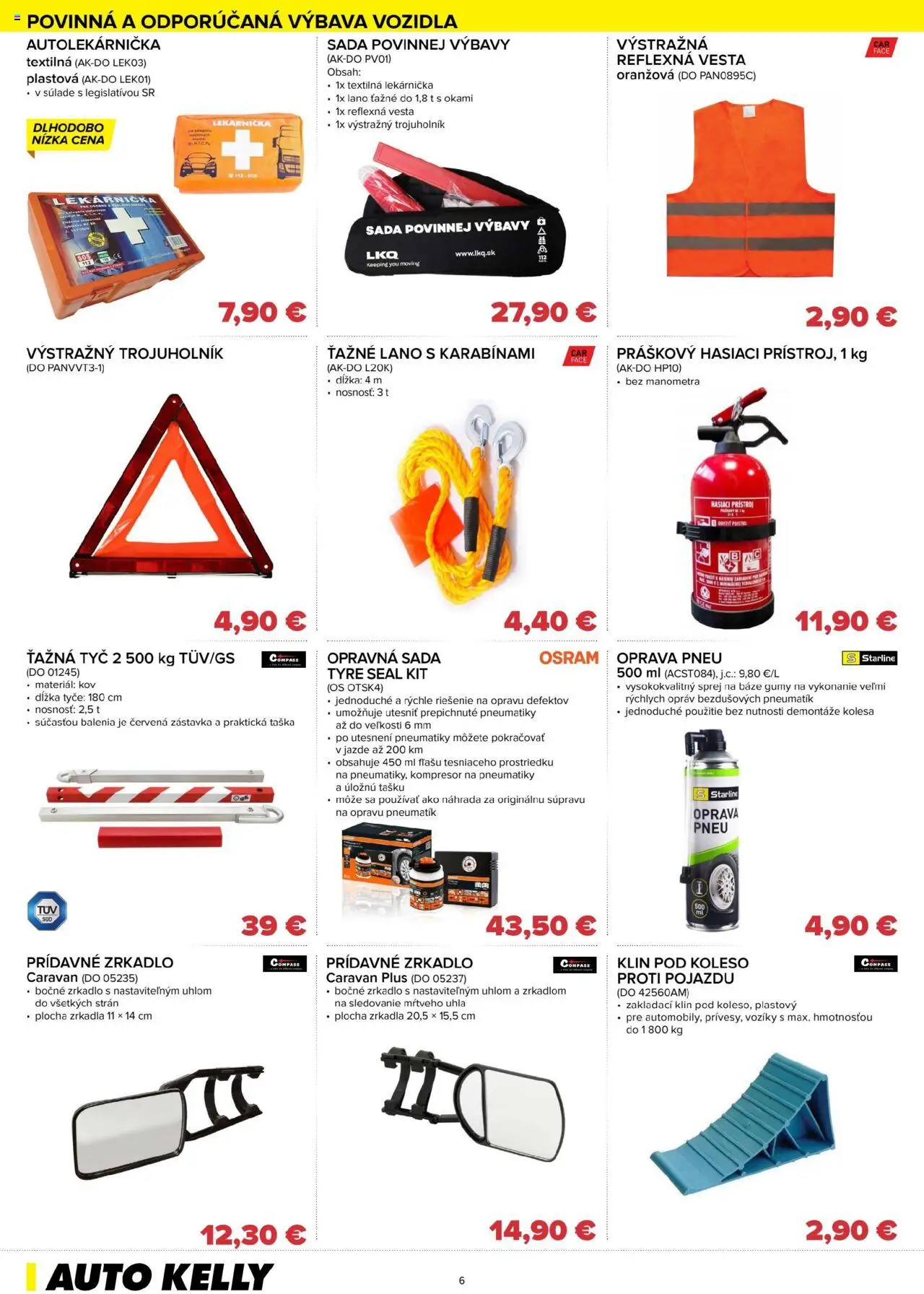Auto Kelly leták │ platný od 27.05.2025 | Strana: 6 | Produkty: Zrkadlo, Kompresor, Vesta