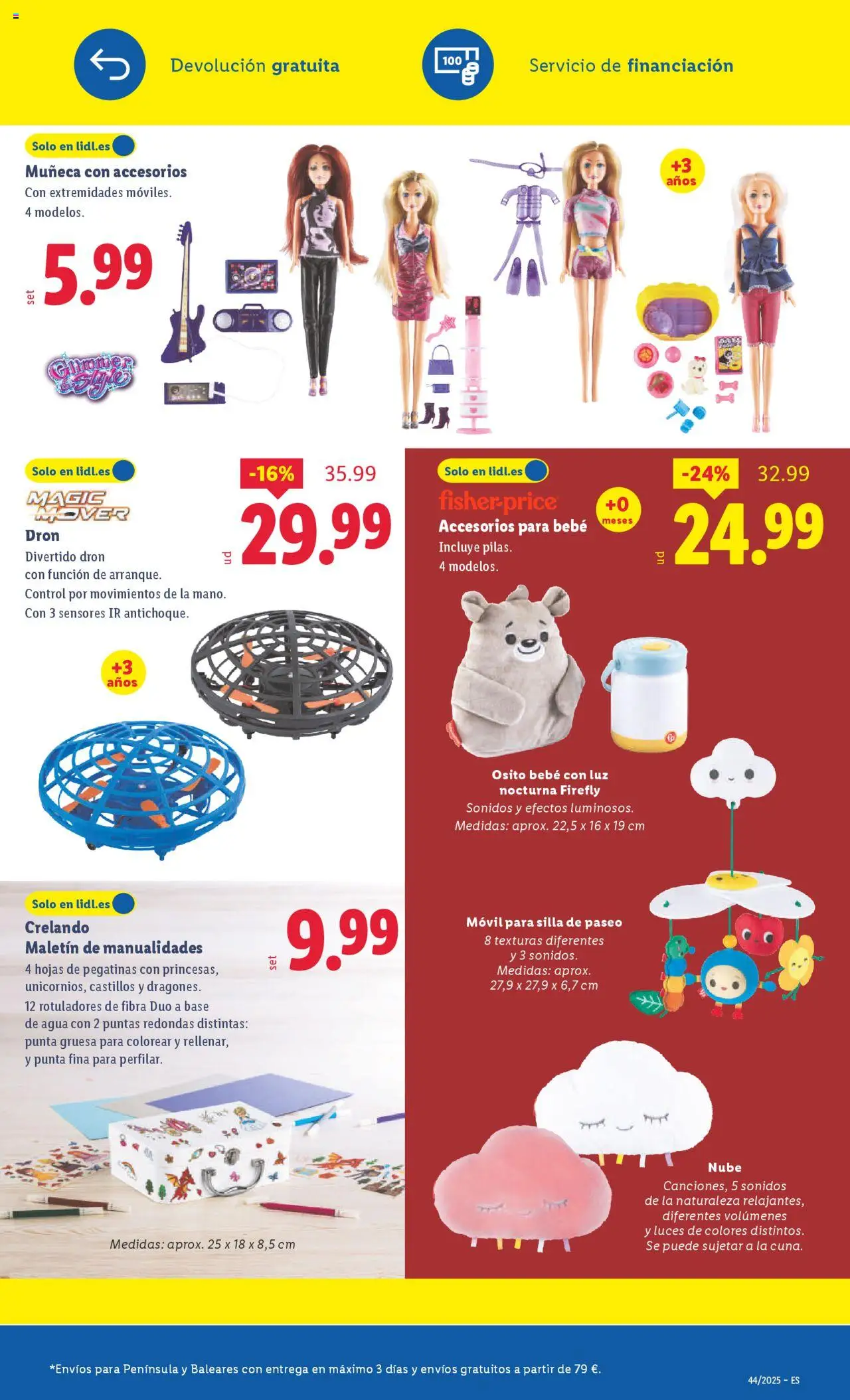 Lidl catálogo de bazar MAD │ válido desde el 27.10.2025 | Página: 3 | Productos: Drone, Muñeca, Silla