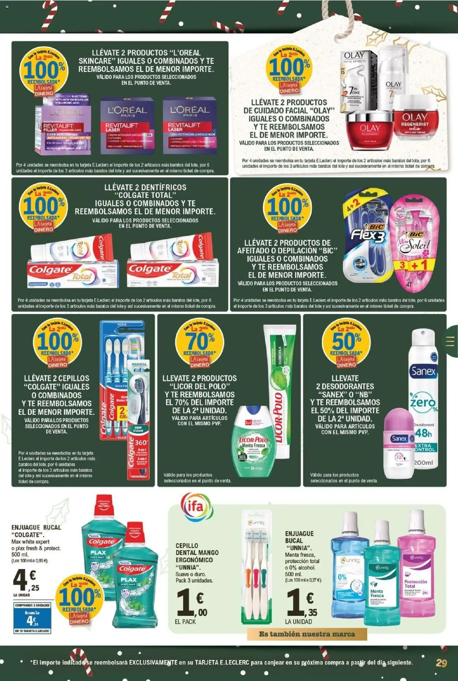 E.Leclerc folleto │ válido desde el 03.12.2025 | Página: 29 | Productos: Licor, Enjuague bucal, Té, Ρούτερ