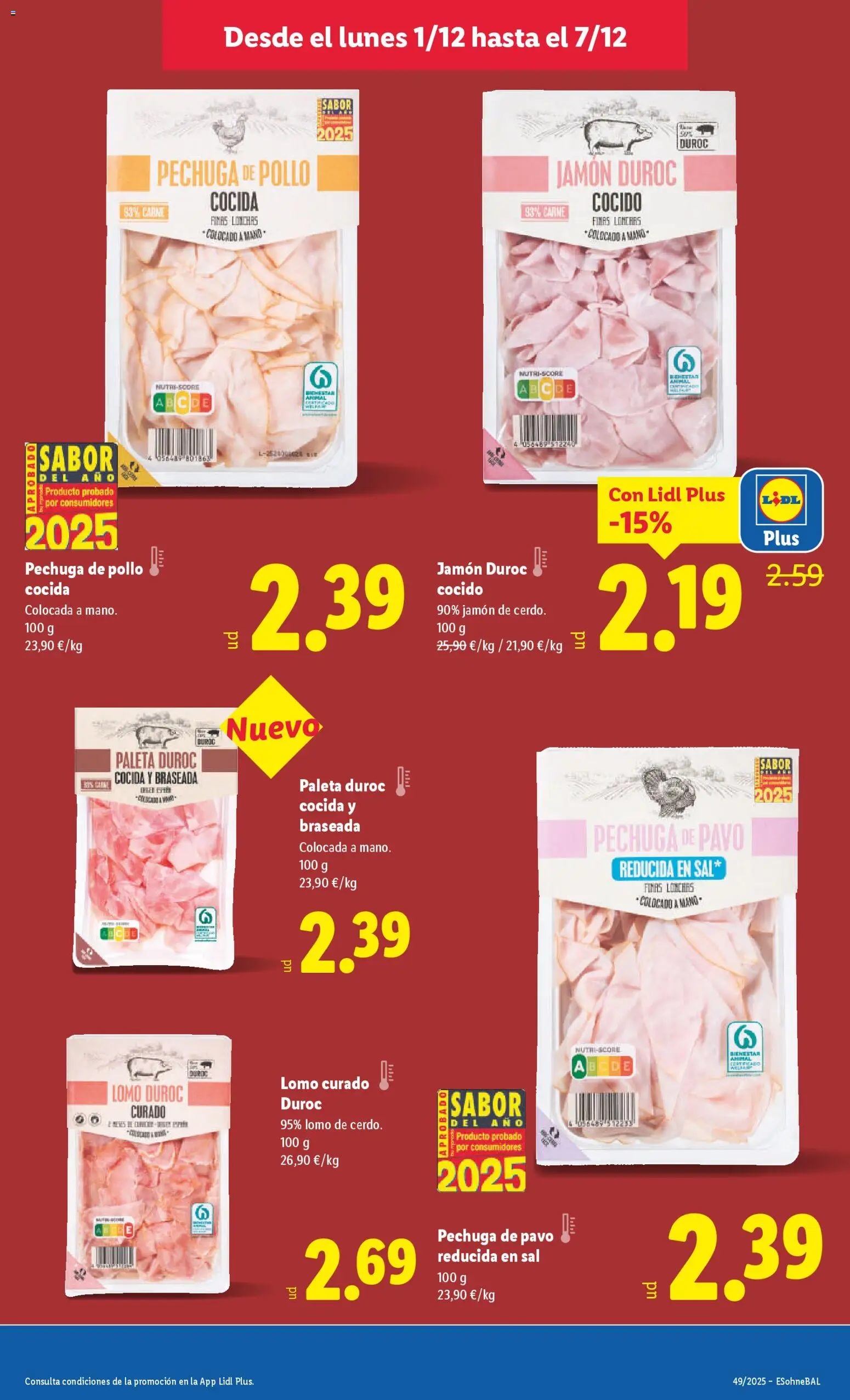 Lidl folleto │ válido desde el 01.12.2025 | Página: 17 | Productos: Jamón