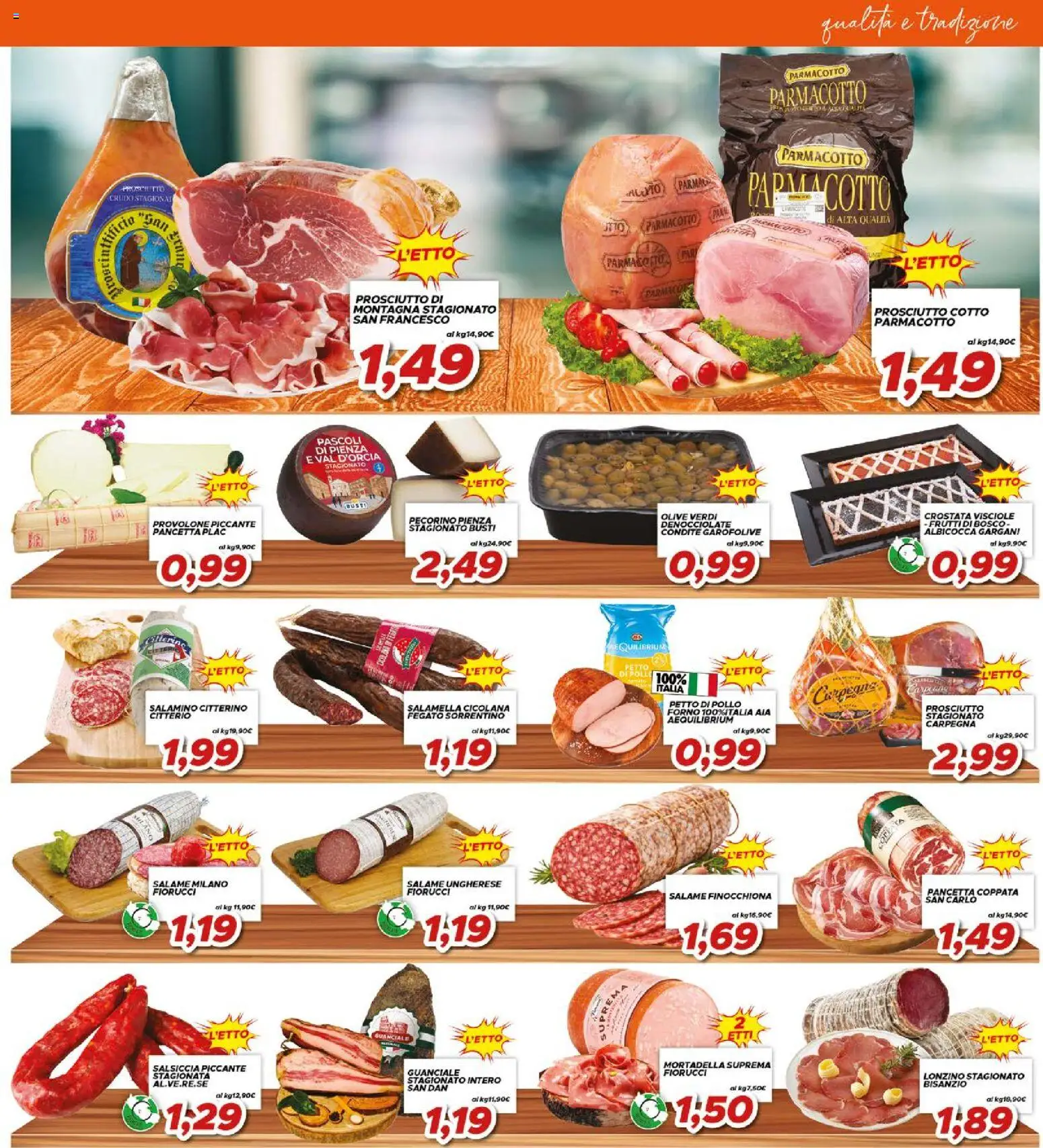 Volantino Ma Supermercati del 29.04.2026 | Pagina: 3 | Prodotti: Petto di Pollo, Salame, Mortadella, Forno