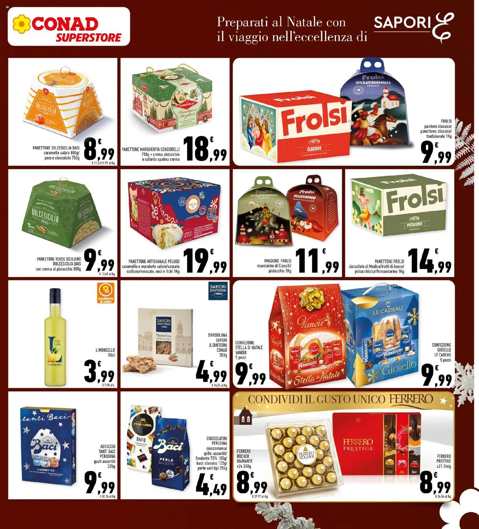 Volantino Conad del 01.12.2025 | Pagina: 5 | Prodotti: Noci, Pandoro, Panettone, Cioccolatini