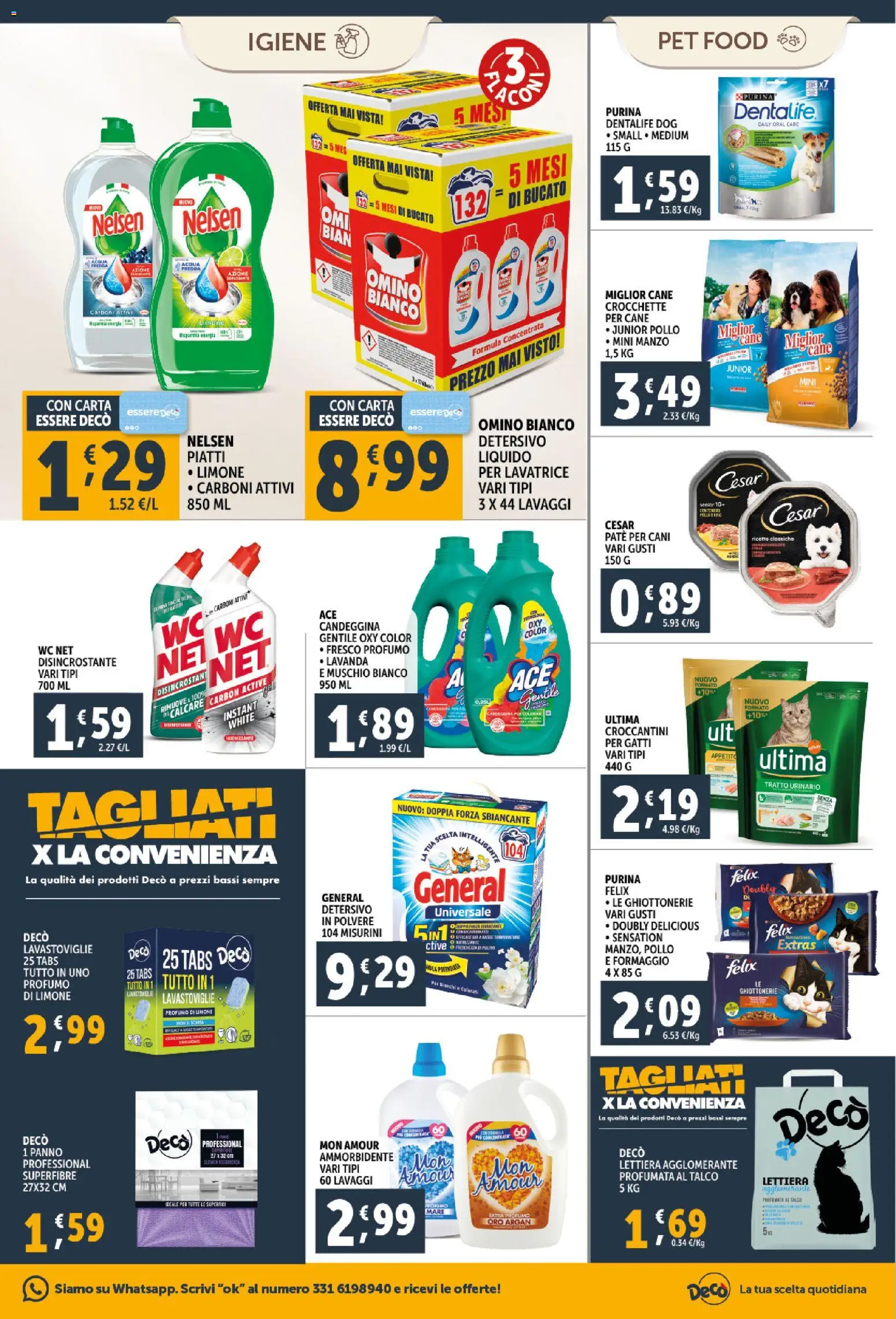 Volantino Decò del 20.01.2026 | Pagina: 21 | Prodotti: Ammorbidente, Manzo, Candeggina, WC