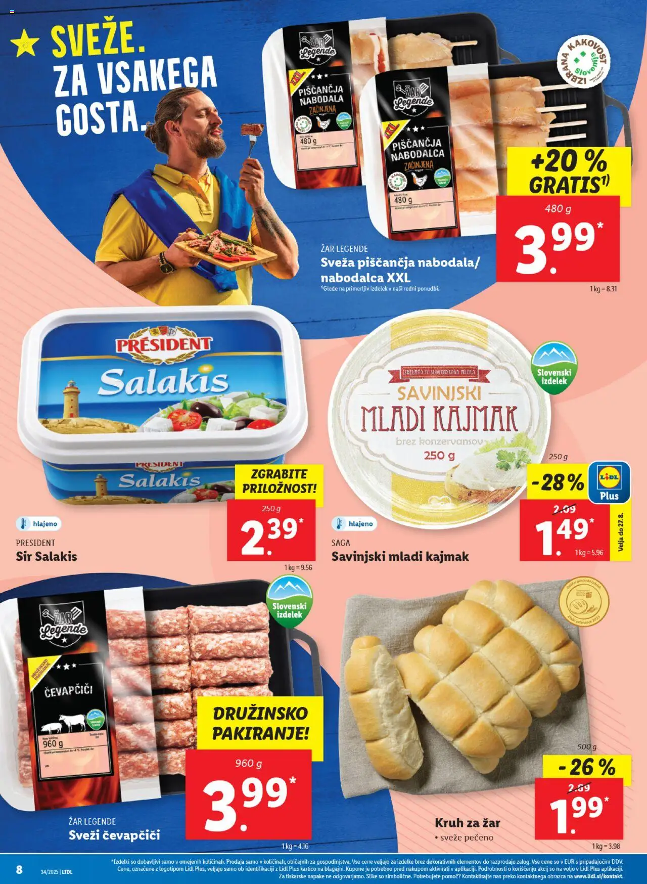 Lidl katalog │ velja od 21.08.2025 | Stran: 12 | Izdelki: Zar, Kajmak, Nabodala, Kruh
