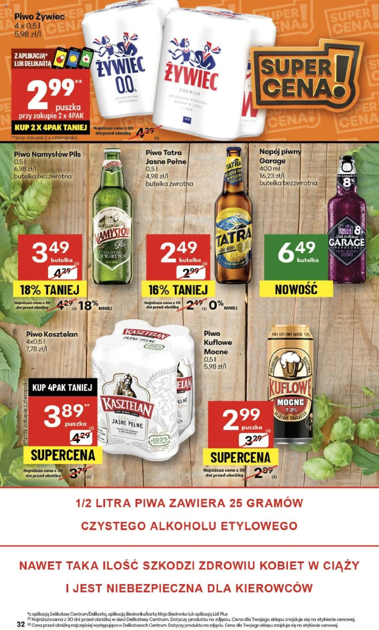 Delikatesy Centrum Gazetka - Sklepy Własne od 30.10.2025 | Strona: 32 | Produkty: Delikatesy, Piwo, Piwo Namysłów