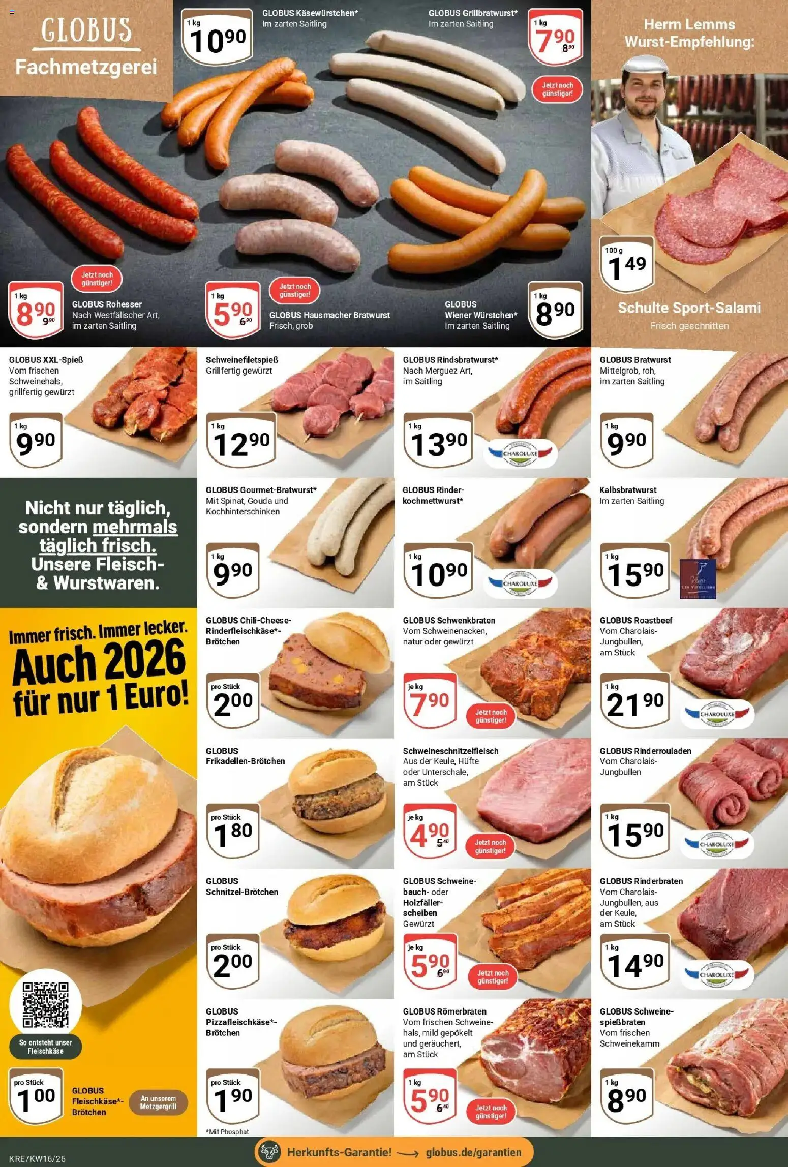 Globus Prospekt Krefeld	 – gültig ab 12.04.2026 | Seite: 10 | Produkte: Rinderrouladen, Rinderbraten, Gouda, Bratwurst