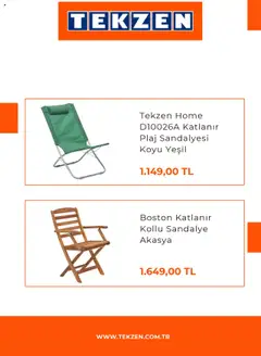 11.08.2025 tarihinden itibaren geçerli olan Tekzen kataloğu önizlemesi